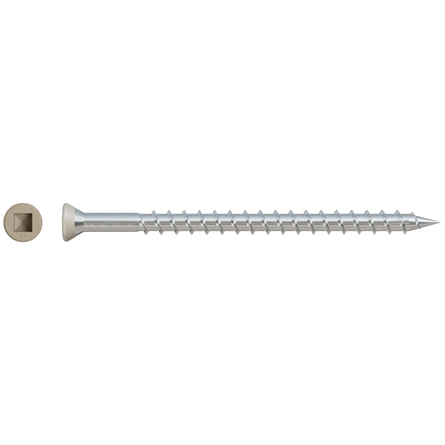 Simpson Strong-Tie DTH212S305BR05 Trim-Head Screw,  Sharp Point (Collated),  #7 x 2-in. #2 SQ Type 305, Brown 05, 1000-Pack