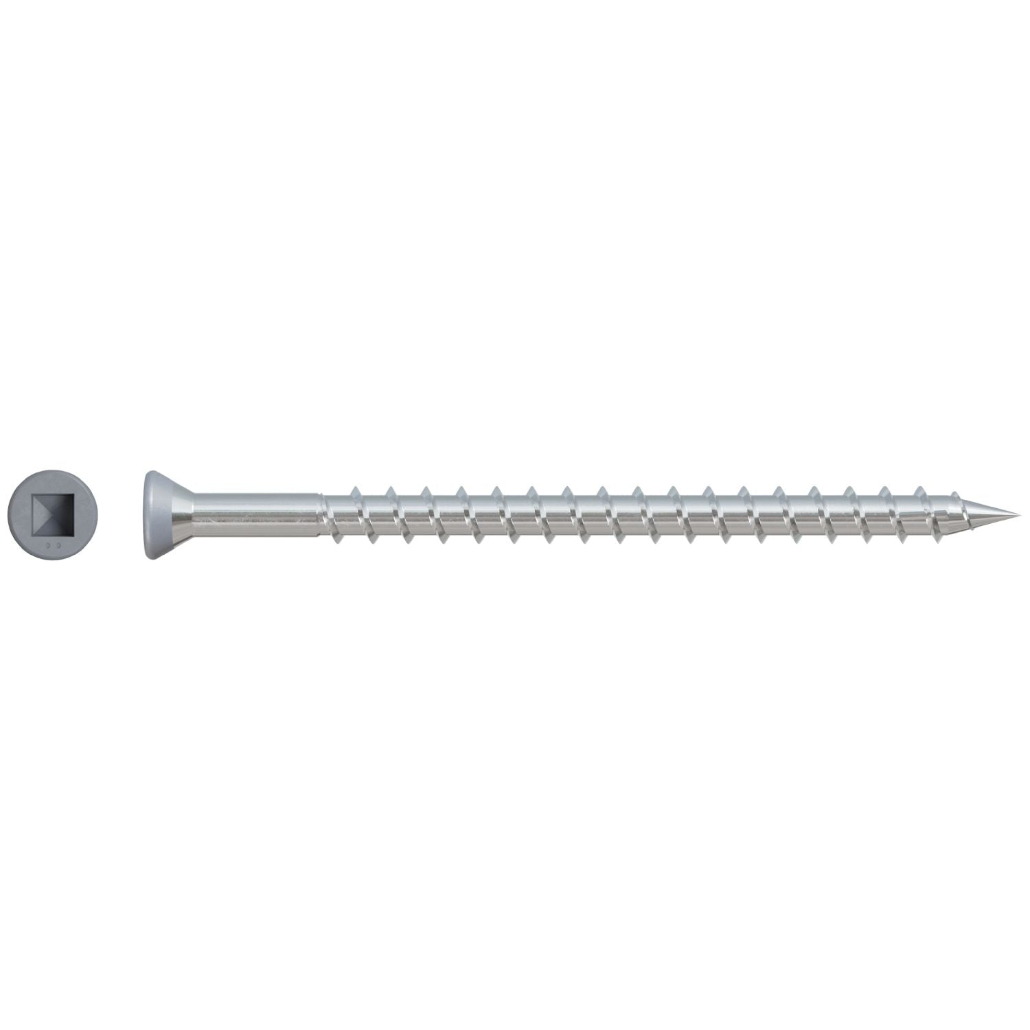 Simpson Strong-Tie DTH212S305GR04 Trim-Head Screw,  Sharp Point (Collated),  #7 x 3-in. #2 SQ Type 305, Gray 04, 1000-Pack