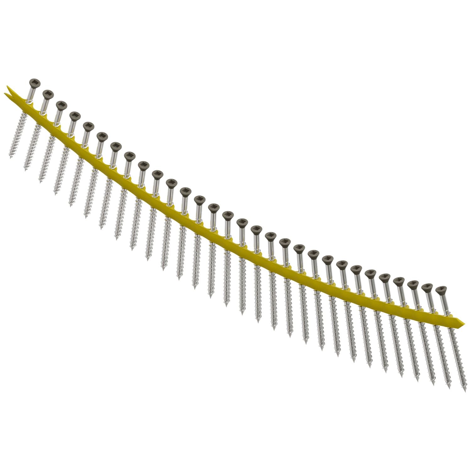 Simpson Strong-Tie DTH212S305GR Trim-Head Screw,  Sharp Point (Collated),  #7 x 2-1/2-in. #2 Square Type 305 Gray, 1000-Pack