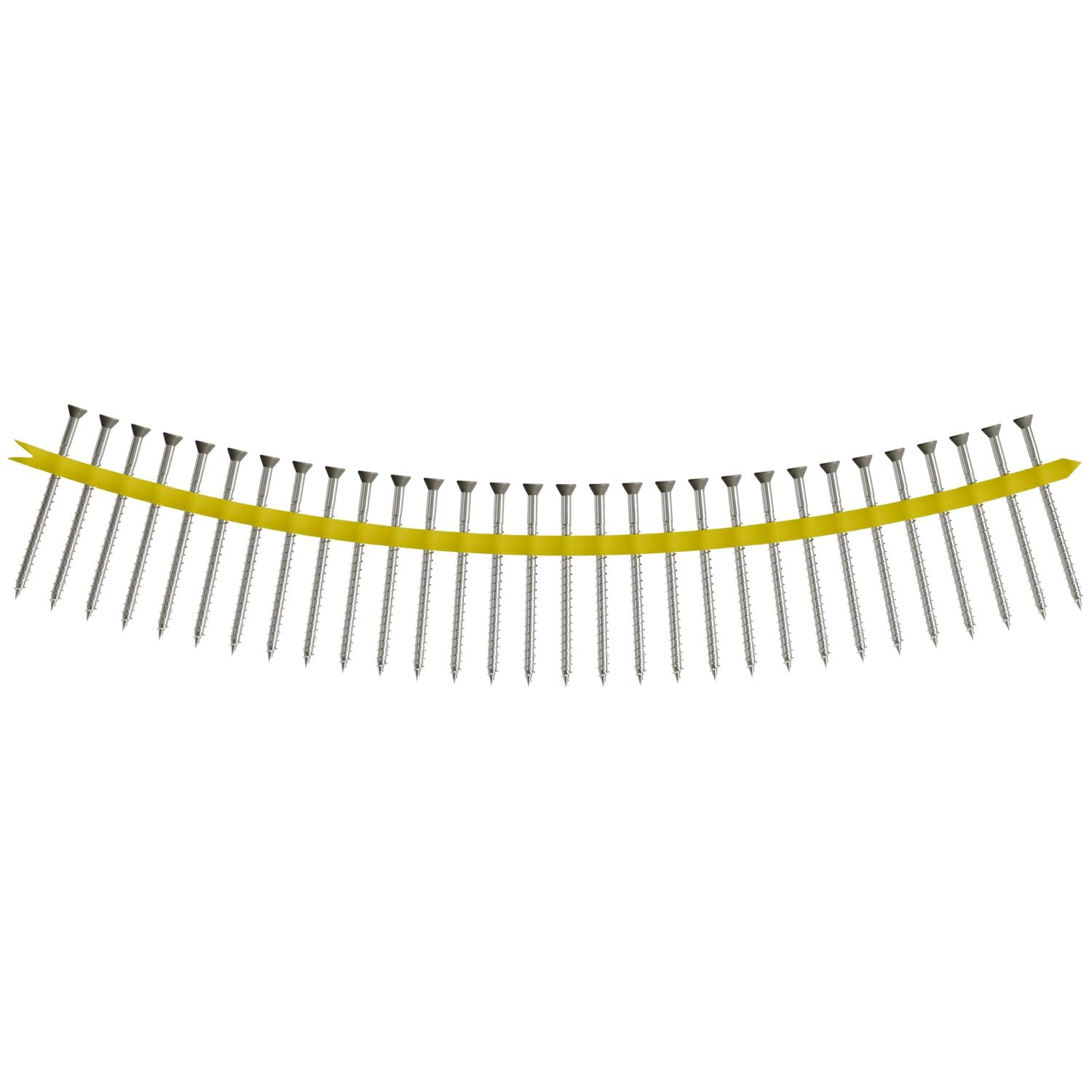 Simpson Strong-Tie DTH212S305GR Trim-Head Screw,  Sharp Point (Collated),  #7 x 2-1/2-in. #2 Square Type 305 Gray, 1000-Pack