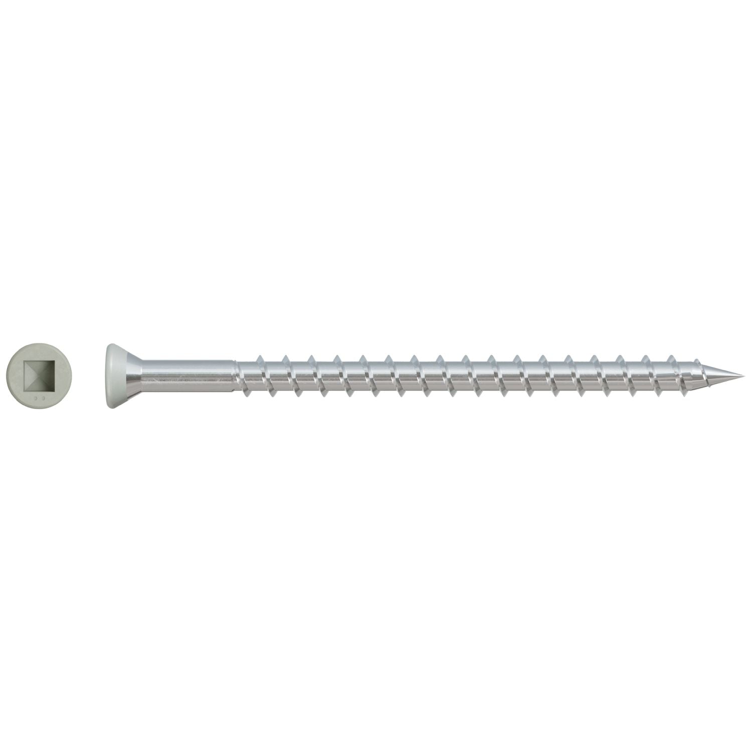 Simpson Strong-Tie DTH212S305GR Trim-Head Screw,  Sharp Point (Collated),  #7 x 2-1/2-in. #2 Square Type 305 Gray, 1000-Pack