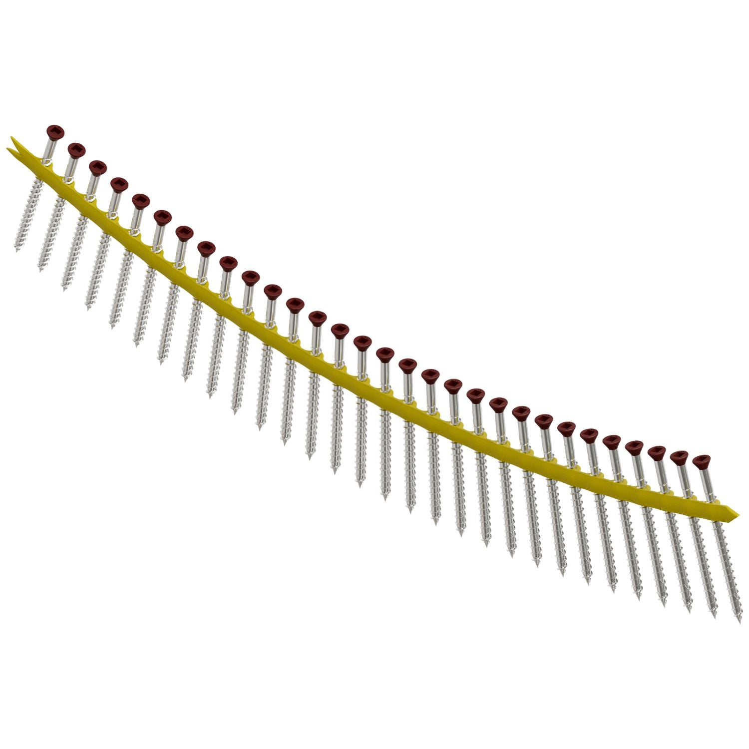 Simpson Strong-Tie DTH212S305RD01 Trim-Head Screw,  Sharp Point (Collated),  #7 x 3-in. #2 SQ Type 305, Red 01, 1000-Pack