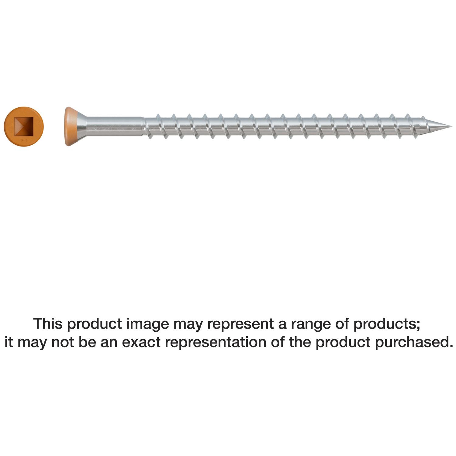 Simpson Strong-Tie DTH212S305TN04 Trim-Head Screw,  Sharp Point (Collated),  #7 x 2-1/2-in. #2 Square Type 305 Tan 04, 1000-Pack