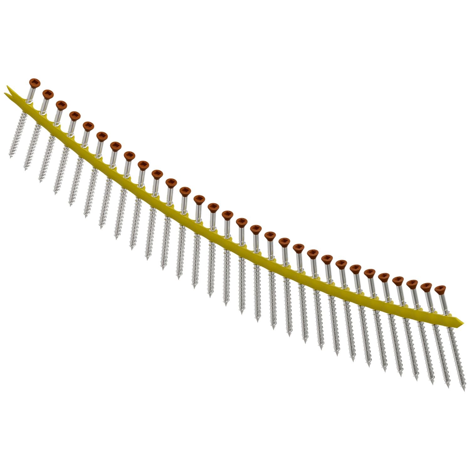 Simpson Strong-Tie DTH212S305TN04 Trim-Head Screw,  Sharp Point (Collated),  #7 x 2-1/2-in. #2 Square Type 305 Tan 04, 1000-Pack