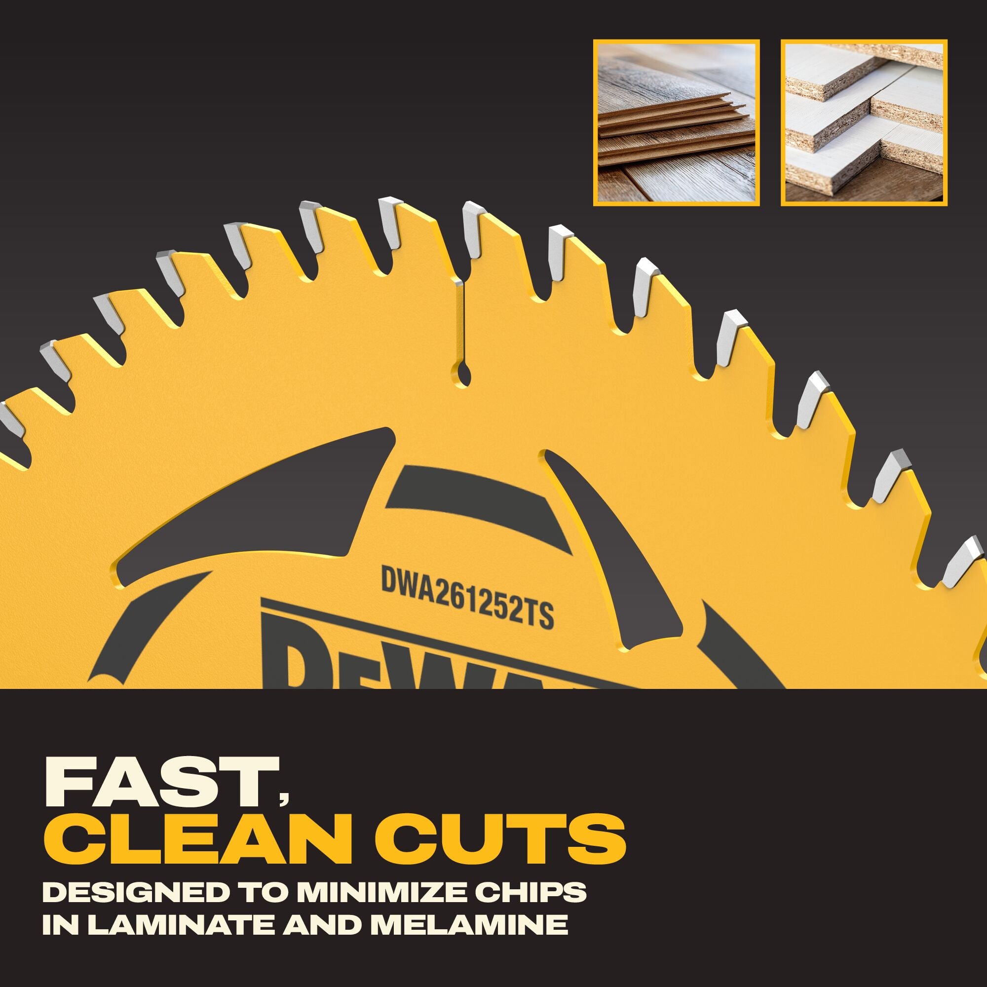 DEWALT 6-1/2-in. 52-Tooth Laminate And Melamine Track Saw Blade