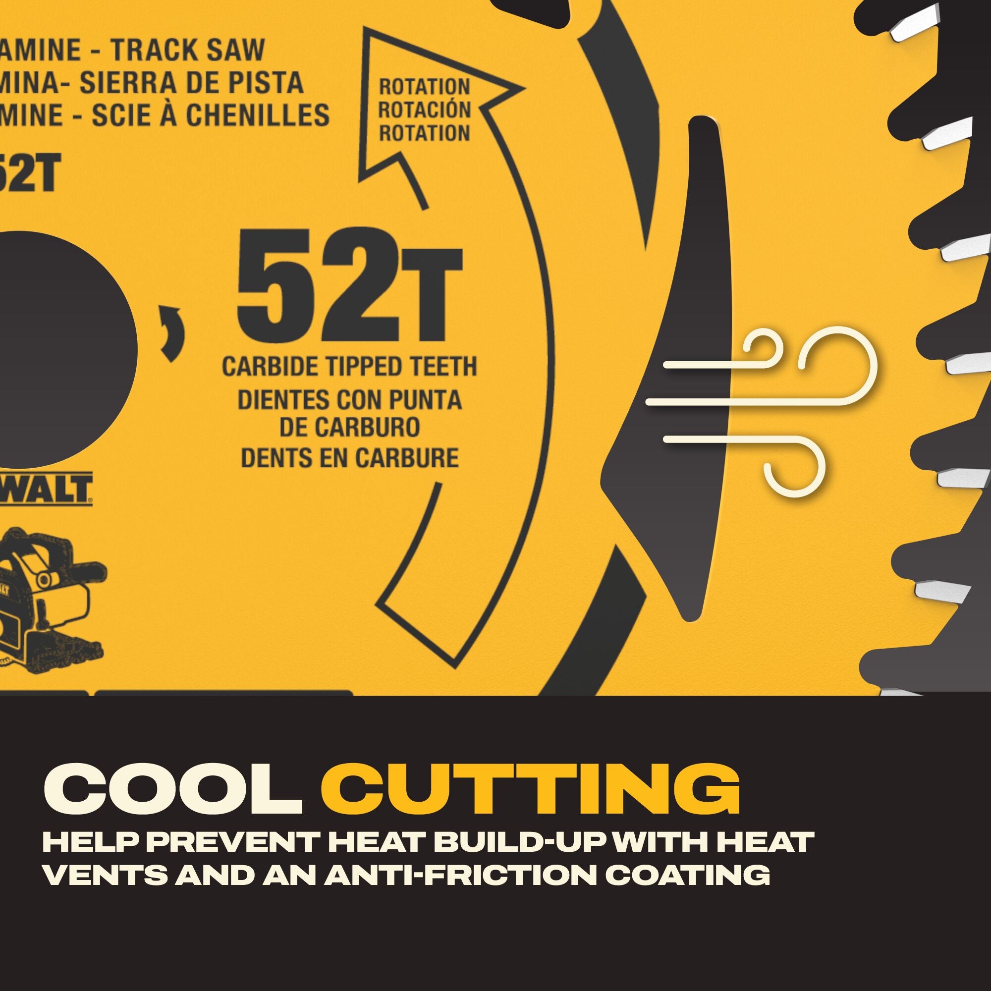 DEWALT 6-1/2-in. 52-Tooth Laminate And Melamine Track Saw Blade (DWA261252TS)