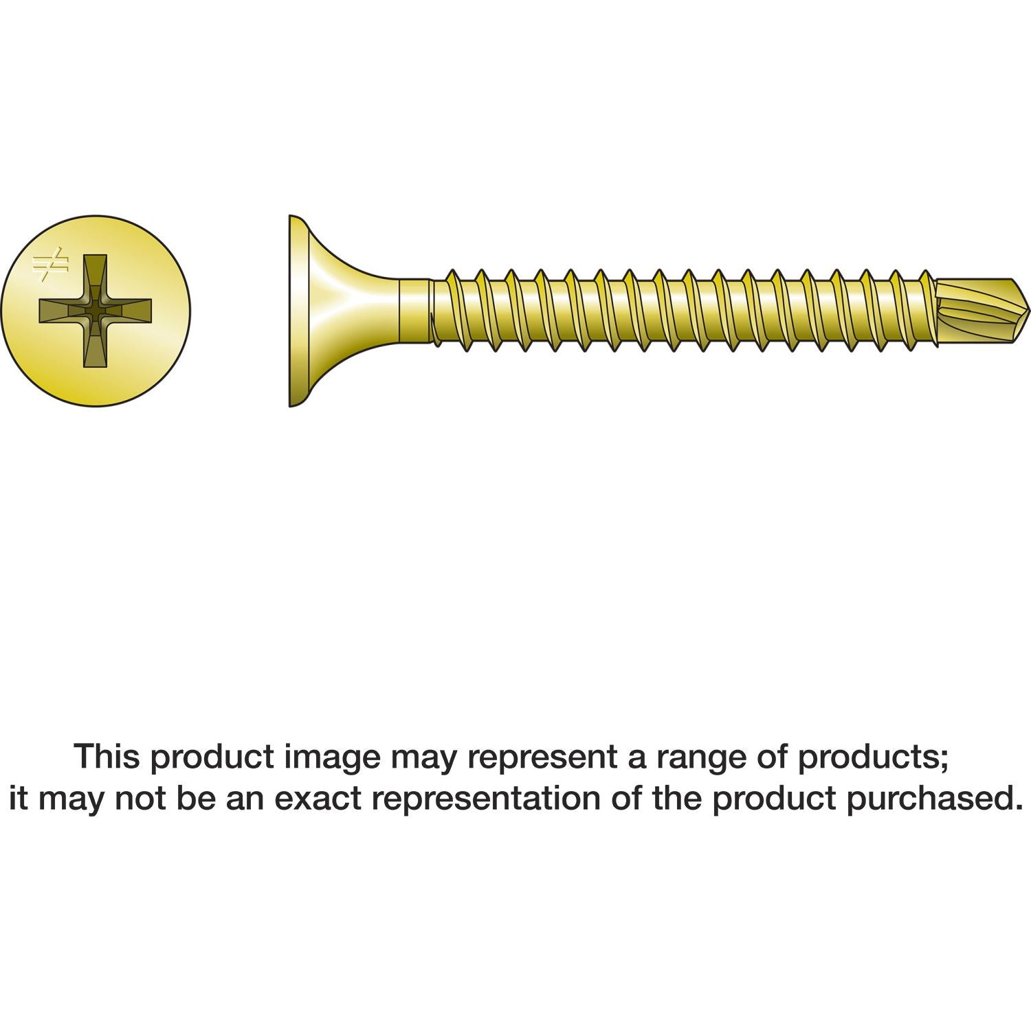 Simpson Strong-Tie DWFSD238PS DWFSD Drywall-to-CFS Screw (Collated),  #8 x 2-3/8-in. #2 Phillips, Yellow Zinc, 1500-Pack