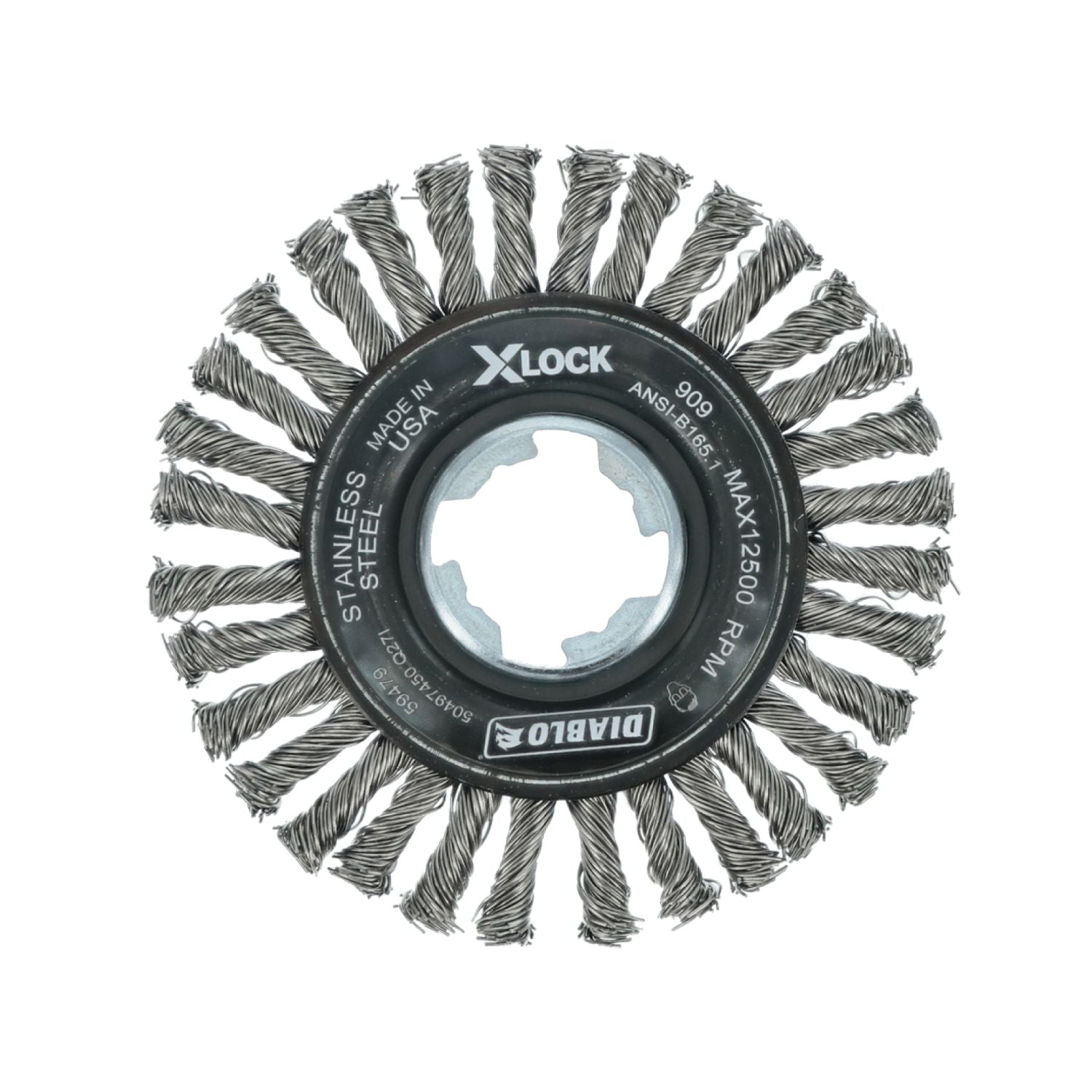 Diablo DWW400XSBS01F 4 Inch X-LOCK Stainless Steel Stringer Bead Twist Wheel