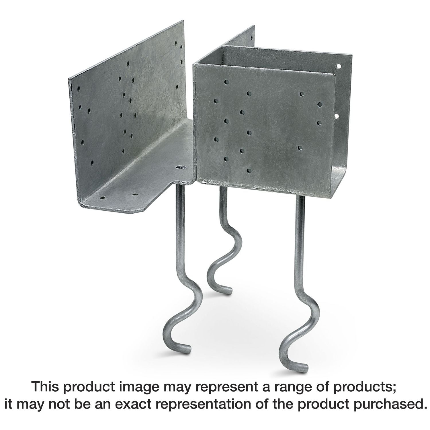 Simpson Strong-Tie ECCLLQMD3.62G-KT ECCLQMD Hot-Dip Galvanized L-Shape Embedded Column Cap for 3-5/8 in Beam, Skewed Left