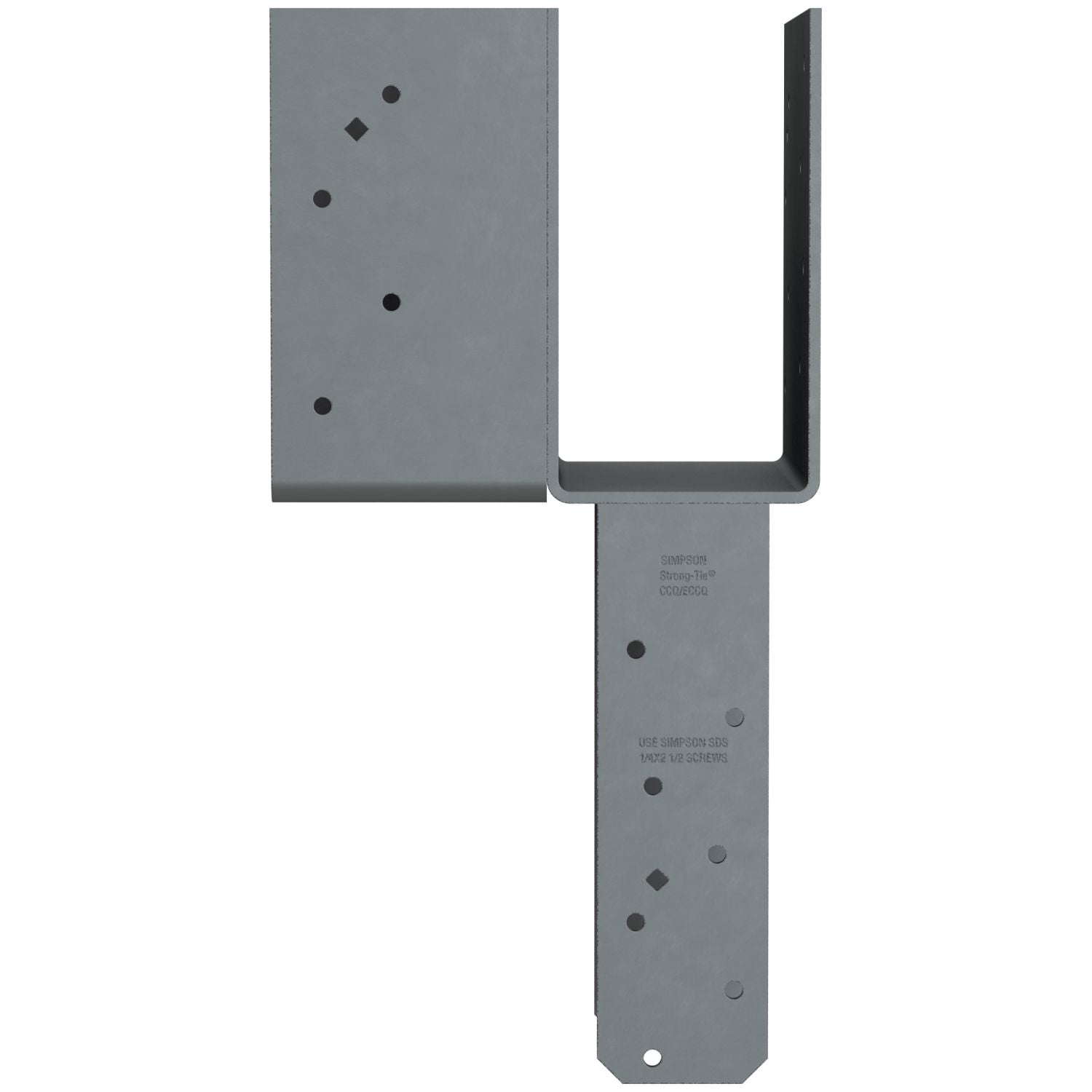 Simpson Strong-Tie ECCLRQ3.25-6SDS ECCLLQ L-Shape End Column Cap for 3-1/4-in. Beams, 6x Post w/ SDS Screws, Skewed Right