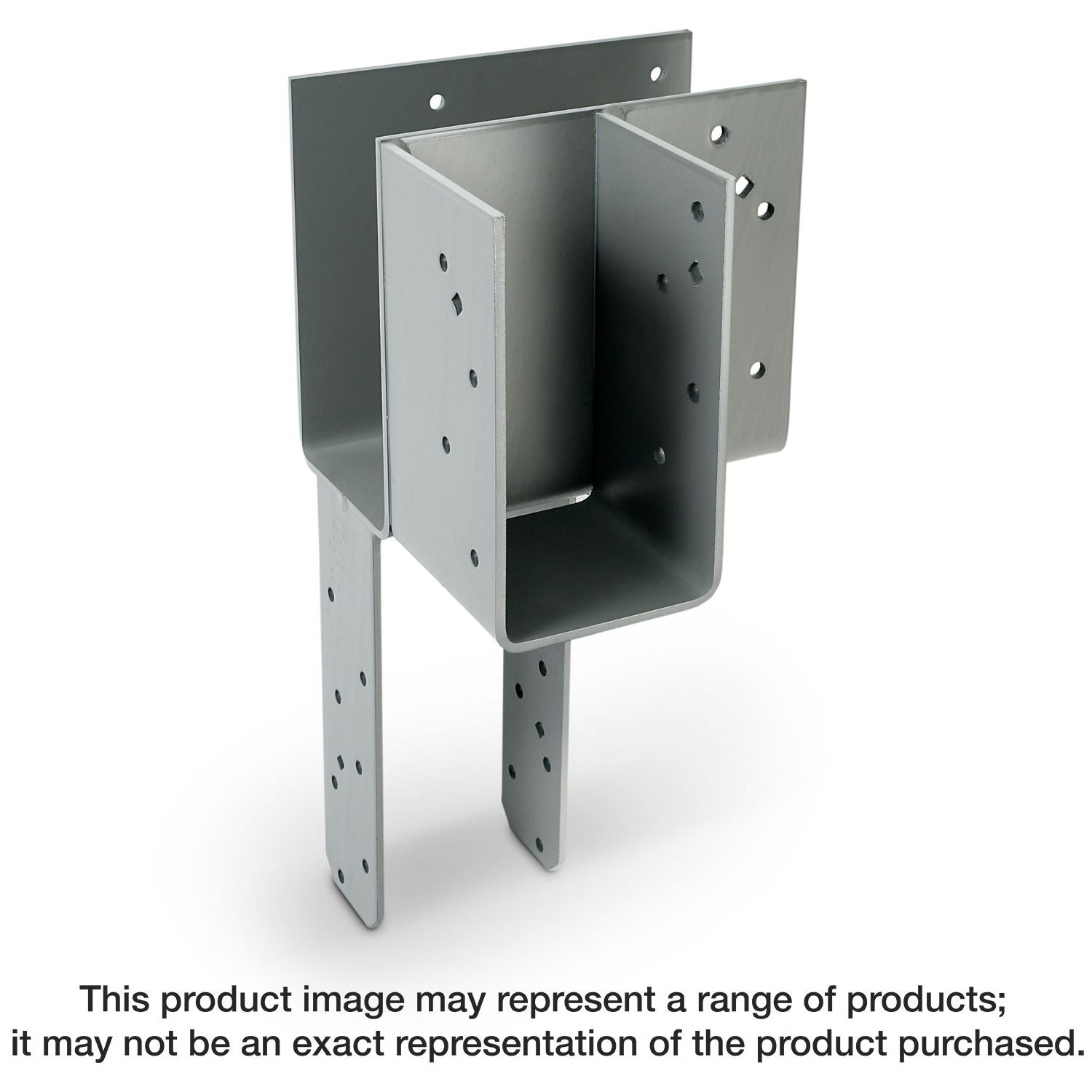 Simpson Strong-Tie ECCLRQ444HDG ECCLRQ HDG L-Shape End Column Cap for 4x Beams, 4x Post w/ SDS Screws, Skewed Right