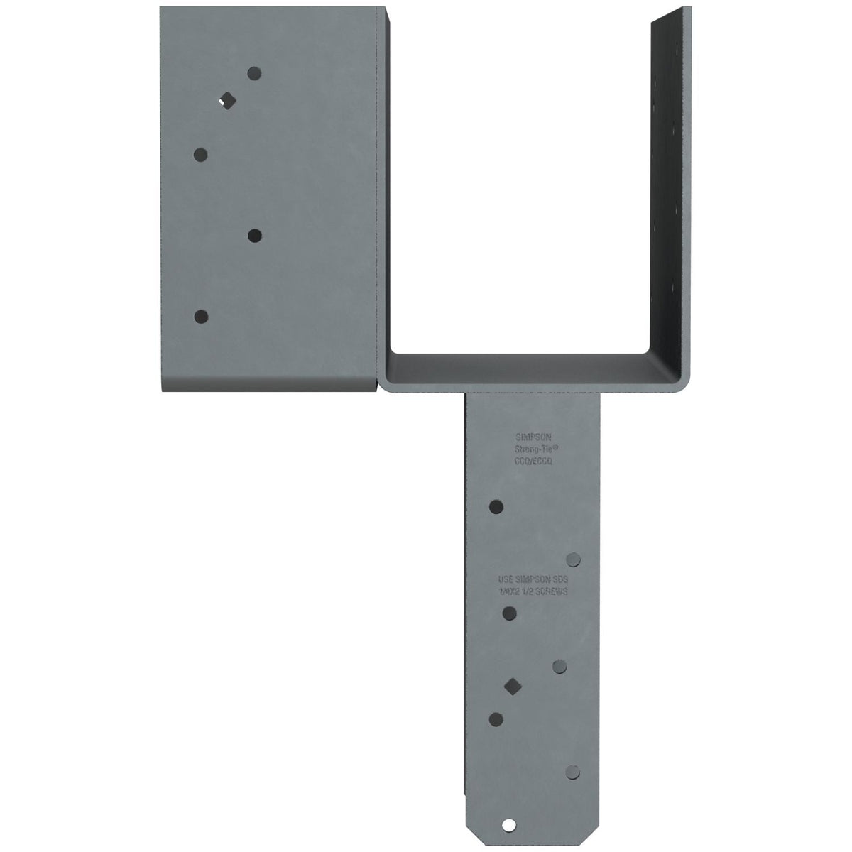 Simpson Strong-Tie L-Shape End Column Cap for 6x Beams, 6x Post w/ SDS Screws, Skewed Right (ECCLRQ666SDS)