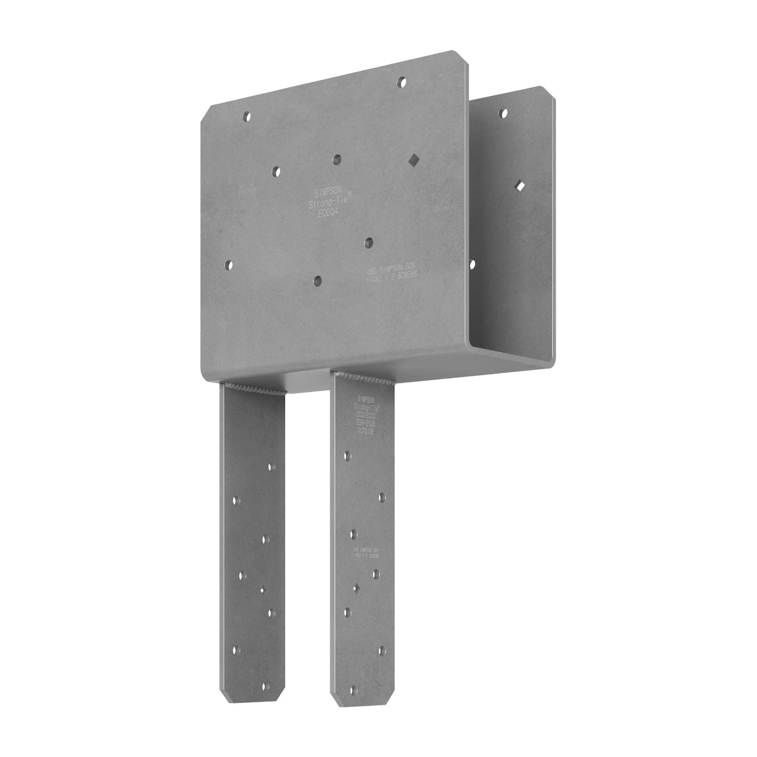 Simpson Strong-Tie ECCQ44SDS2.5-R ECCQ End Column Cap for 4x Beam, 4x Post, with Strong-Drive SDS Screws