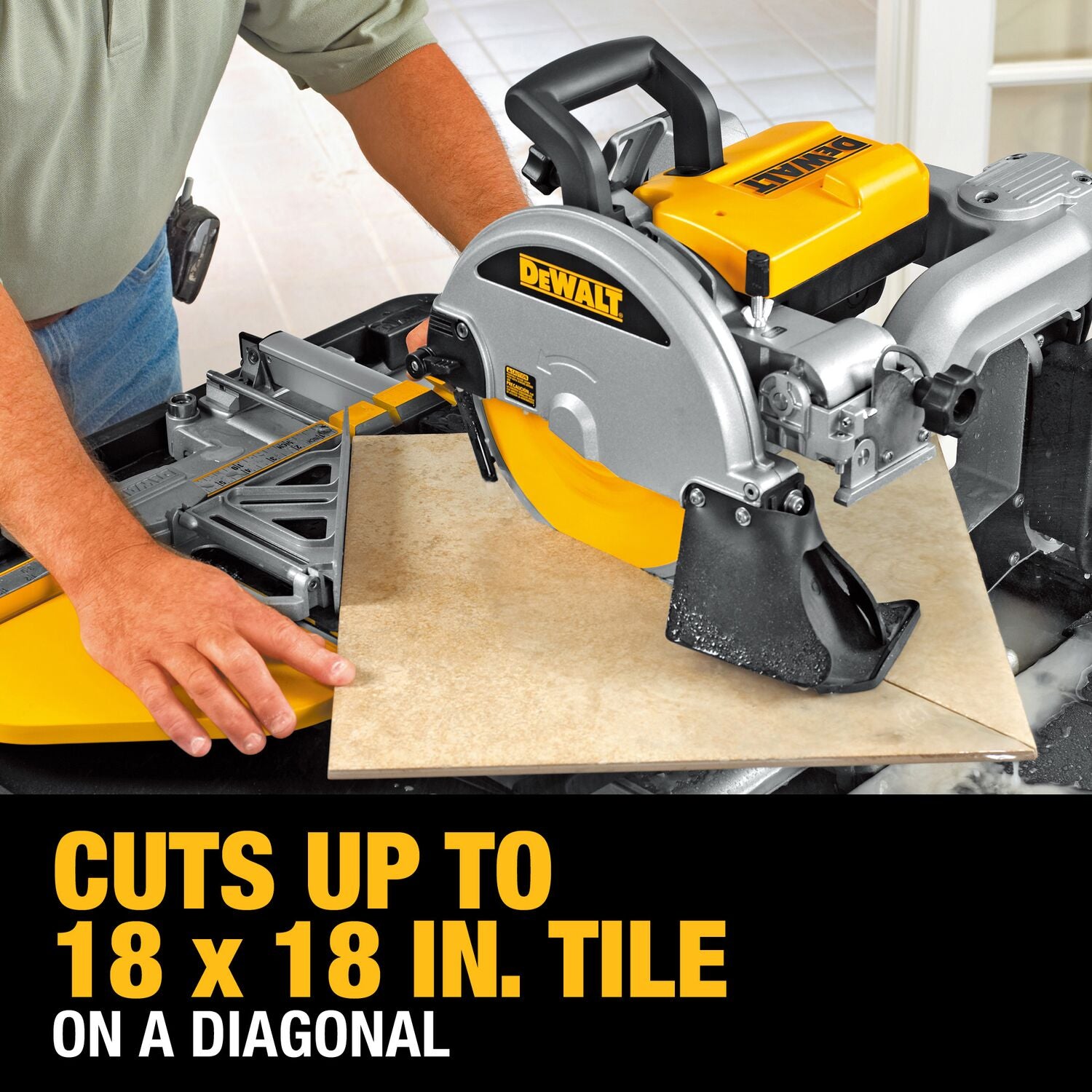 DEWALT 10-in. Corded 1.5 HP Wet Tile Saw with Stand and Blade (D24000S)