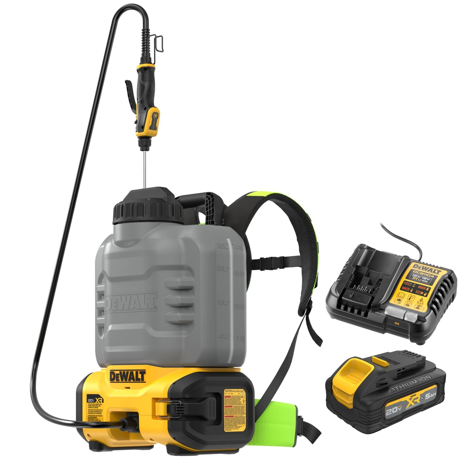 DeWALT DCCS1100GH1 20V MAX XR Concrete Chemical Sprayer 5.0Ah Kit