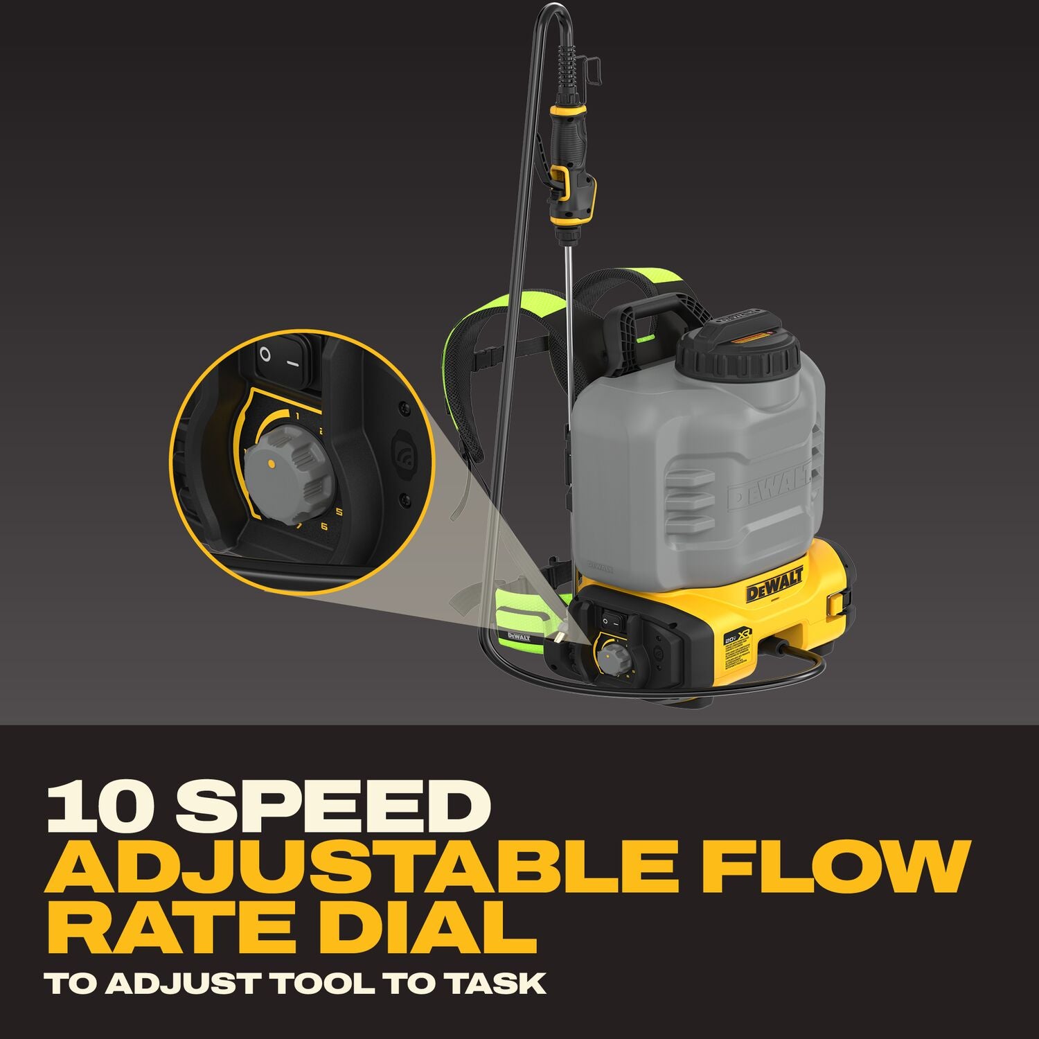 DeWALT DCCS1100GH1 20V MAX XR Concrete Chemical Sprayer 5.0Ah Kit