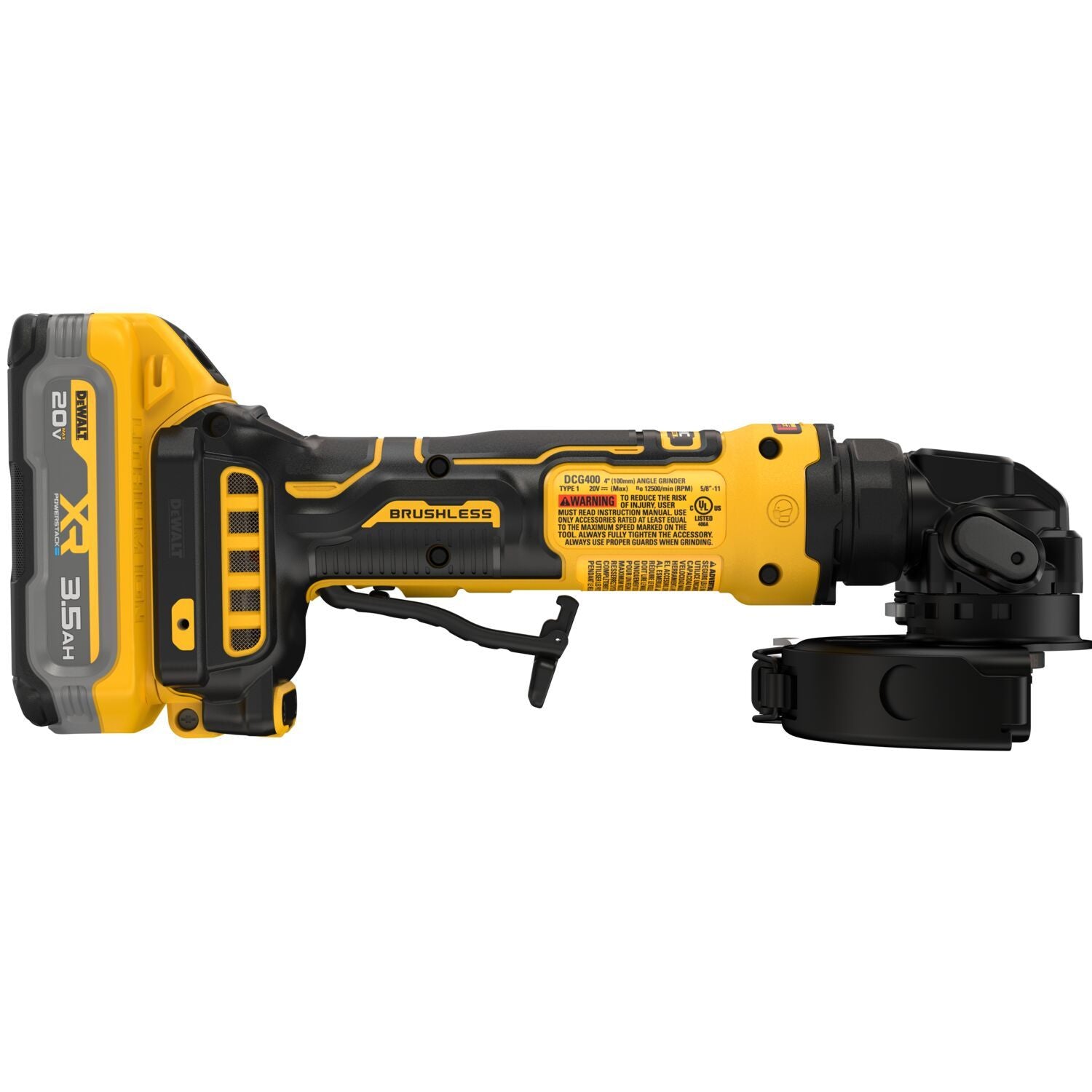 DeWALT DCG400S2 ATOMIC 20V MAX 4-in. Angle Grinder 3.5Ah XR POWERSTACK Kit