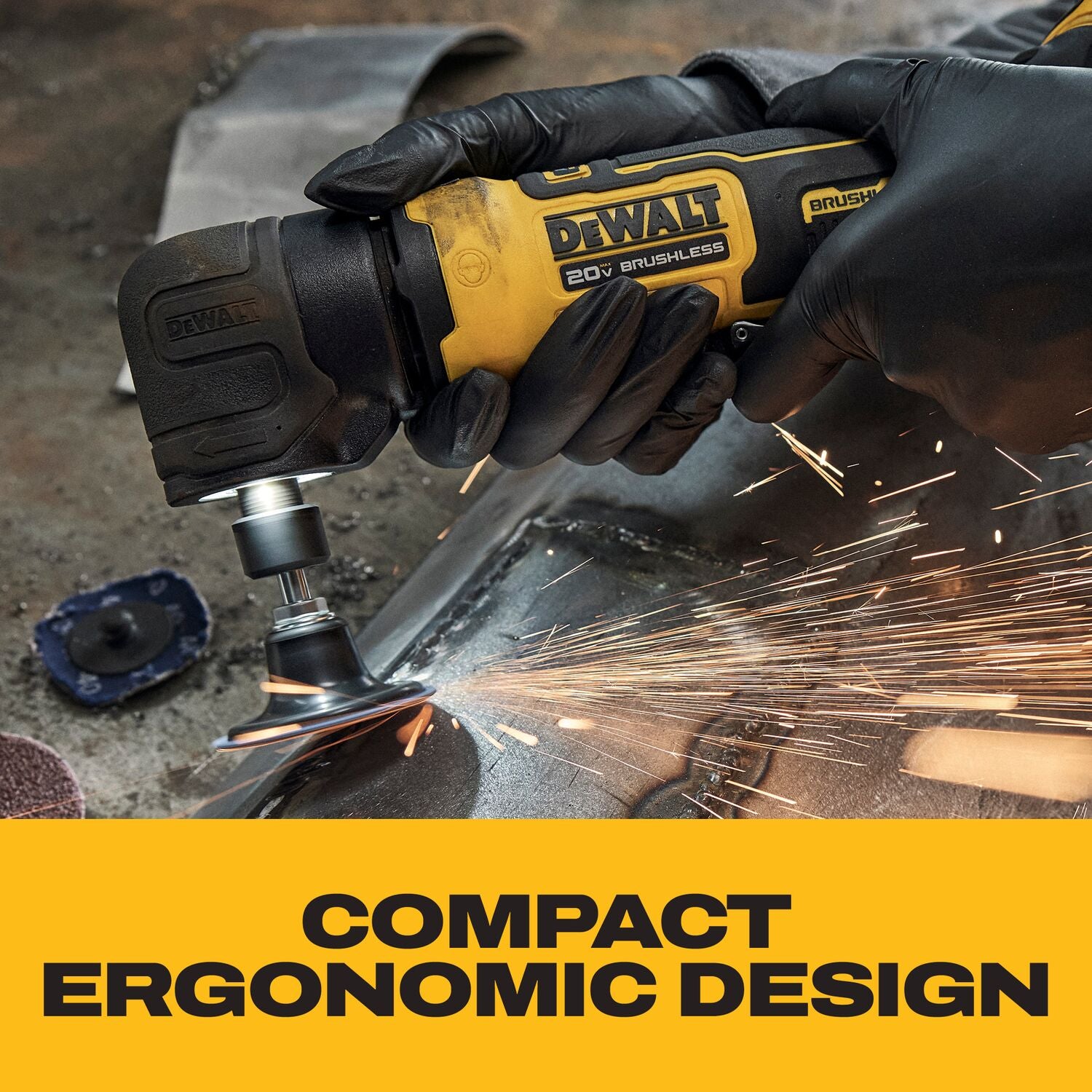 DeWALT DCG422E2 20V MAX ATOMIC Right Angle Die Grinder 1.7Ah XR POWERSTACK Kit