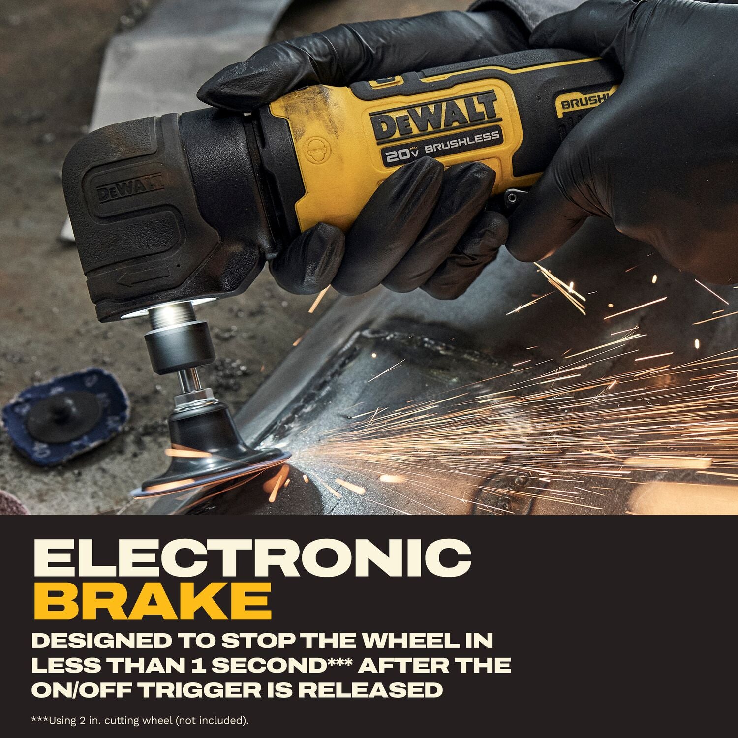 DeWALT DCG422GE1 ATOMIC 20V MAX Right Angle Grinder 1.7Ah Kit With XR POWERSTACK