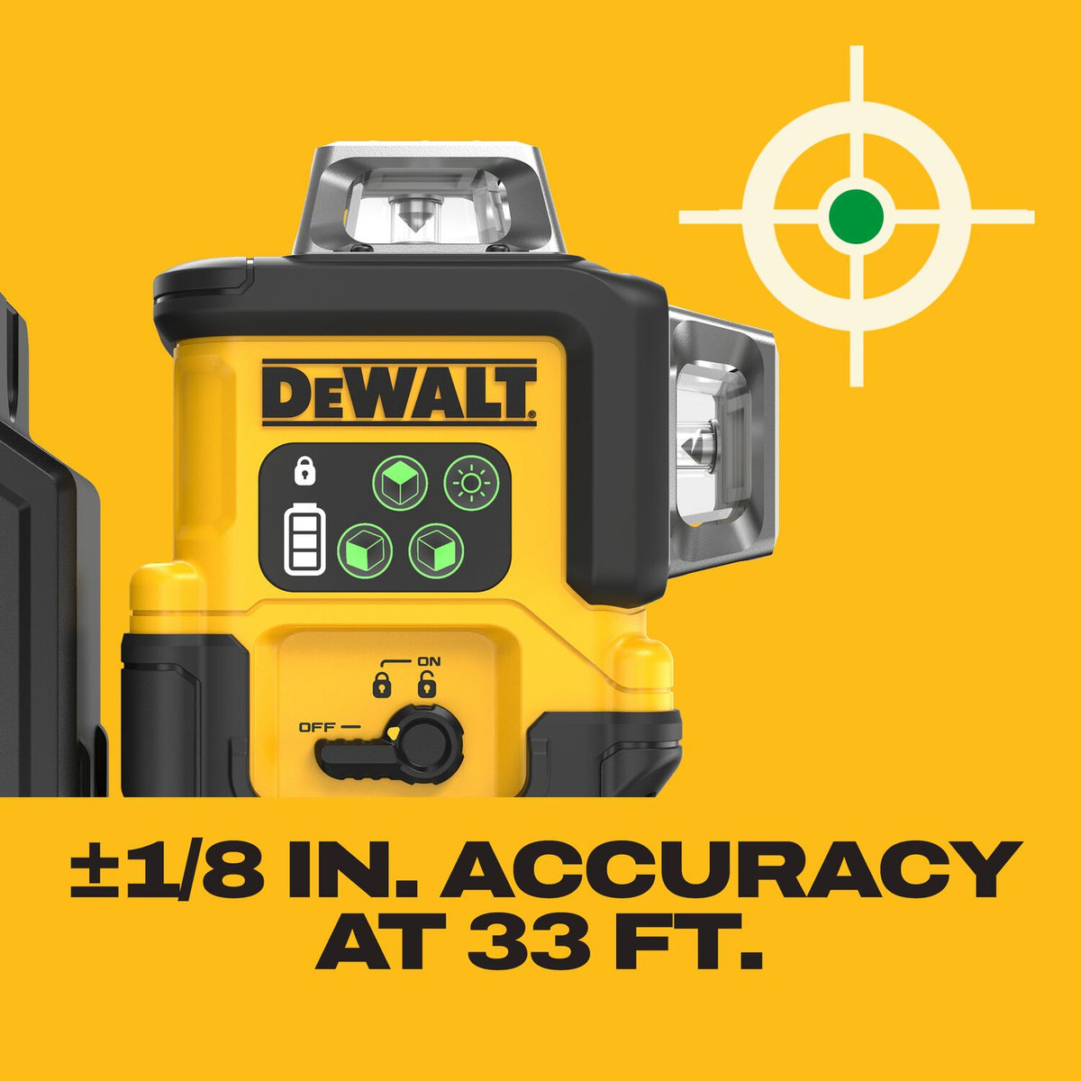 DeWALT DCLE14361GB USB-C Rechargeable 3x360° Green Line Laser Level