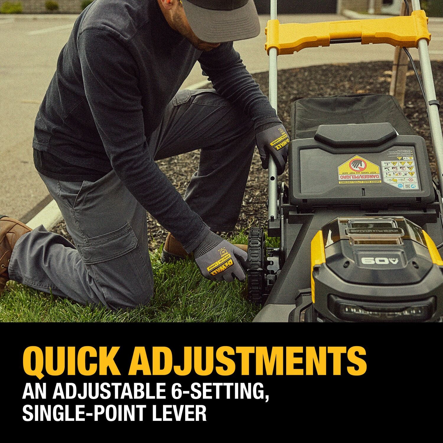 DeWalt DCMWSP700Y2 60V MAX* 21 in. Cordless Brushless RWD Self-Propelled Mower 12.0Ah Kit