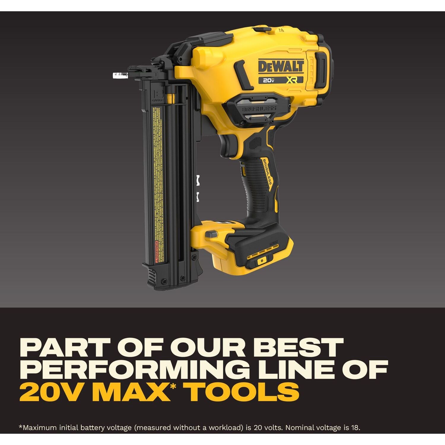 DeWALT DCN210B 20V MAX XR 18Ga Brad Nailer, Tool Only