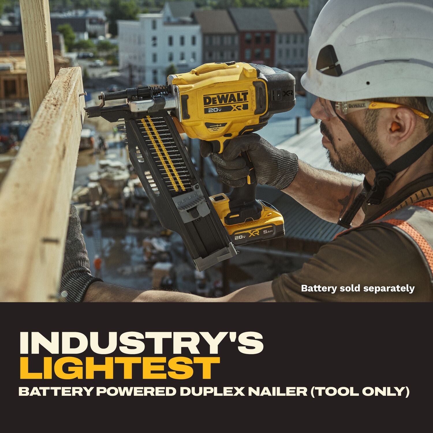 DeWALT DCN910B 20V MAX XR Brushless 21-Degree Plastic Collated Duplex Nailer, Tool Only