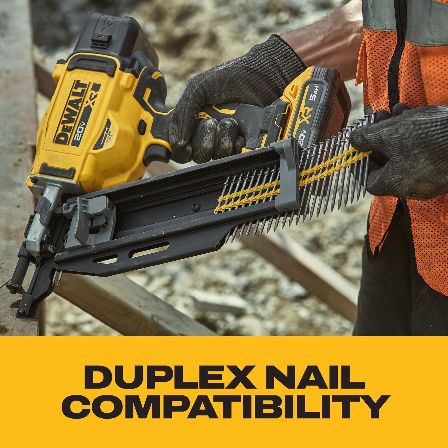 DeWALT DCN910B 20V MAX XR Brushless 21-Degree Plastic Collated Duplex Nailer, Tool Only