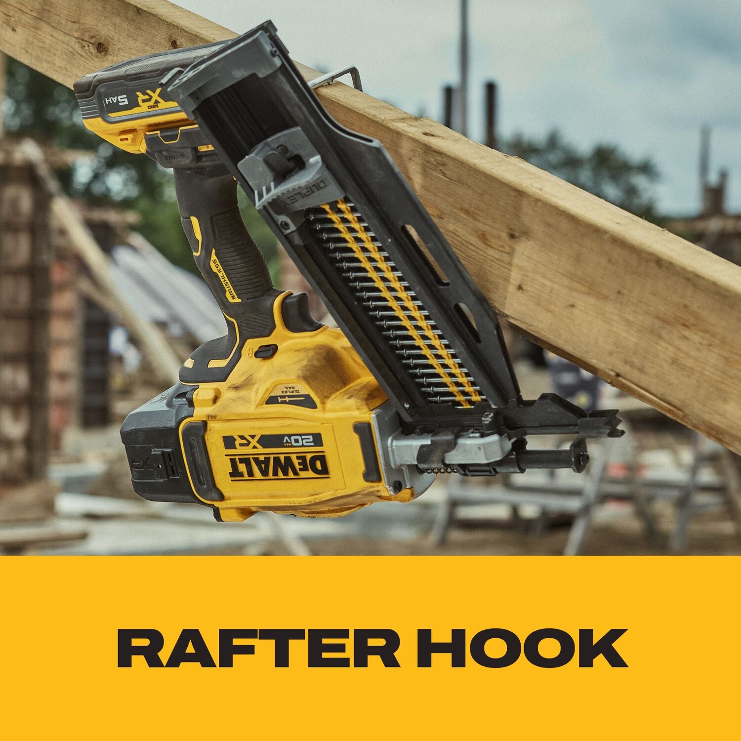 DeWALT DCN910B 20V MAX XR Brushless 21-Degree Plastic Collated Duplex Nailer, Tool Only