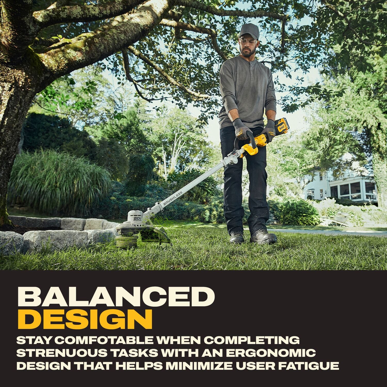 DeWALT DCST926P1 20V MAX Brushless Cordless Foldable String Trimmer 5.0Ah Kit