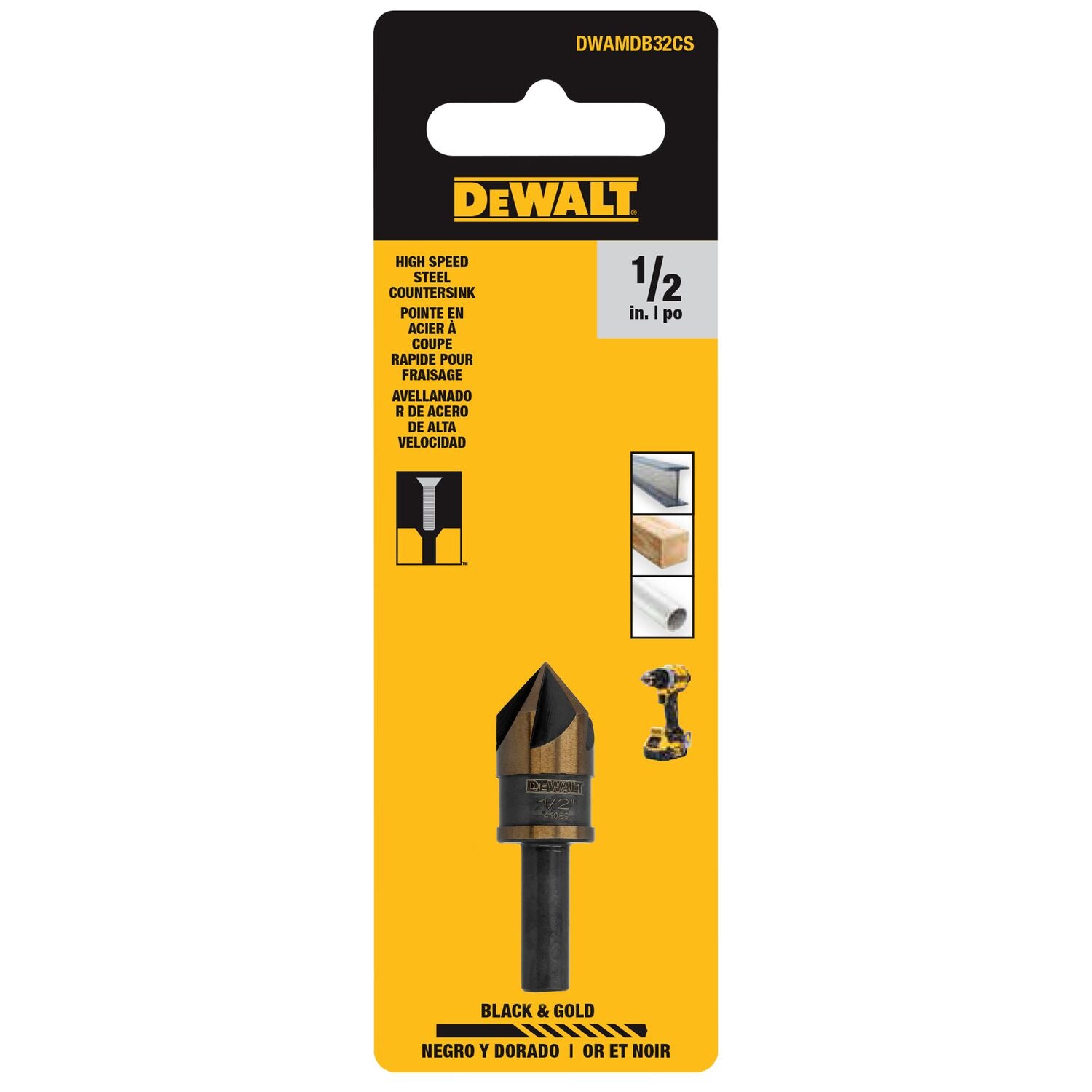 DeWALT DWAMDB32CS 1/2-in. High-Speed Steel Countersink
