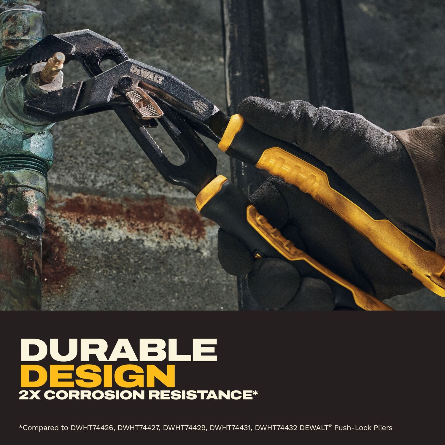 DeWALT DWHT82824 Slidelock 8-in. and 10-in. V-Jaw Plier, 2-Pack