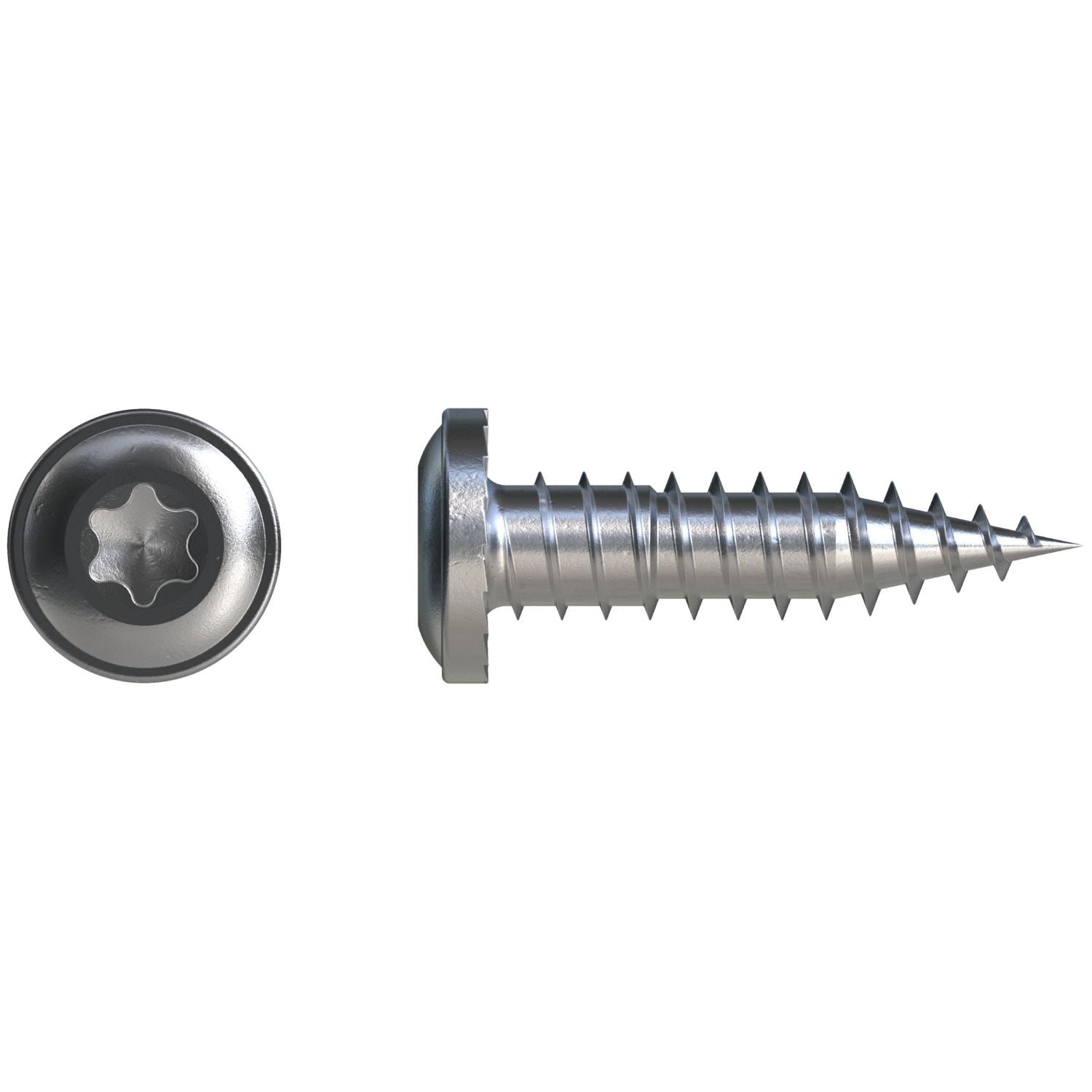 Simpson Strong-Tie FPH34B1018-5K FPH Flat Pan-Head Screw,  #10 x 3/4-in. T20, Clear Zinc, 5000-Pack