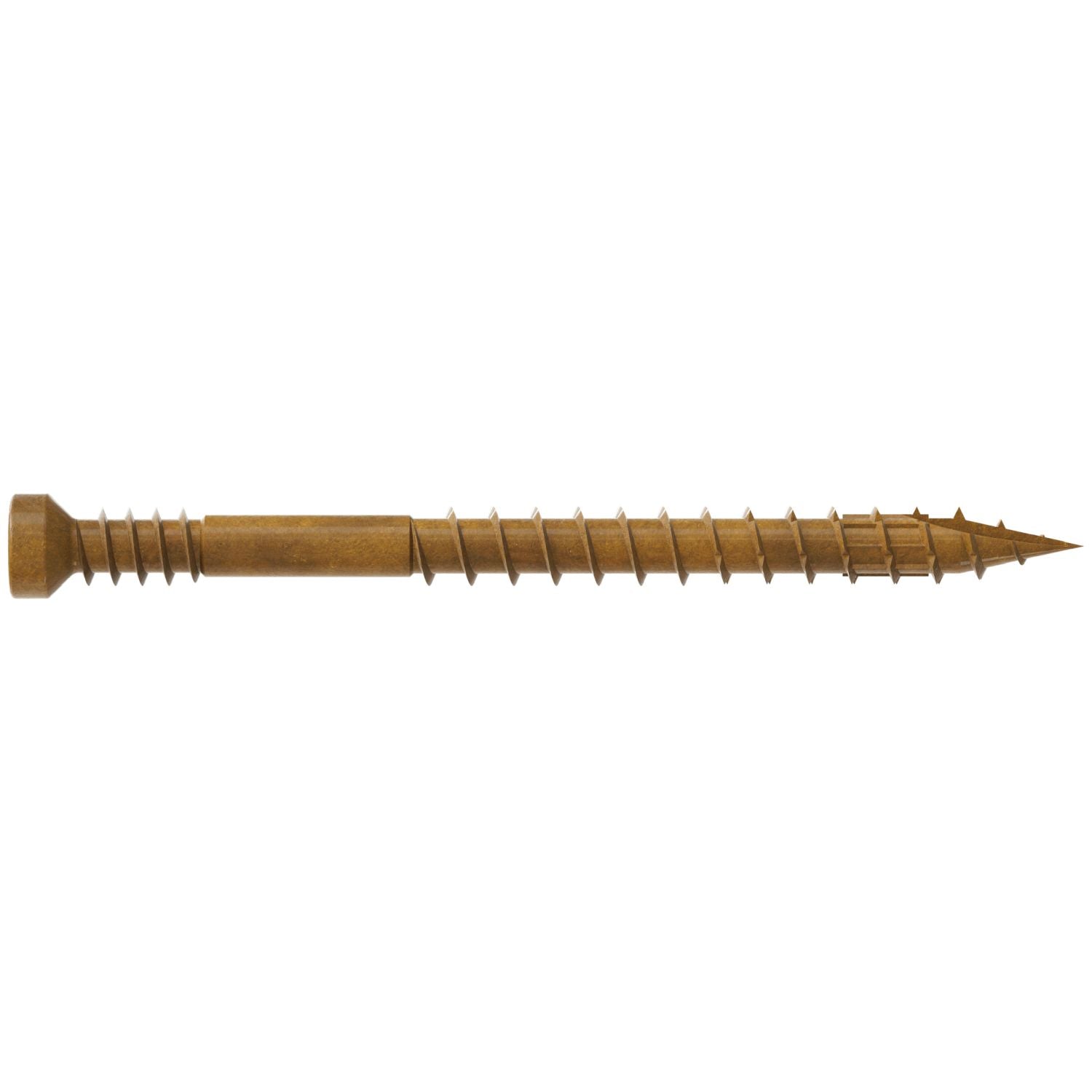 Simpson Strong-Tie FT07200MB Finish Trim Screw,  #7 x 2-in. T10, Trim-Head, Quik Guard, Tan, 4000-Pack