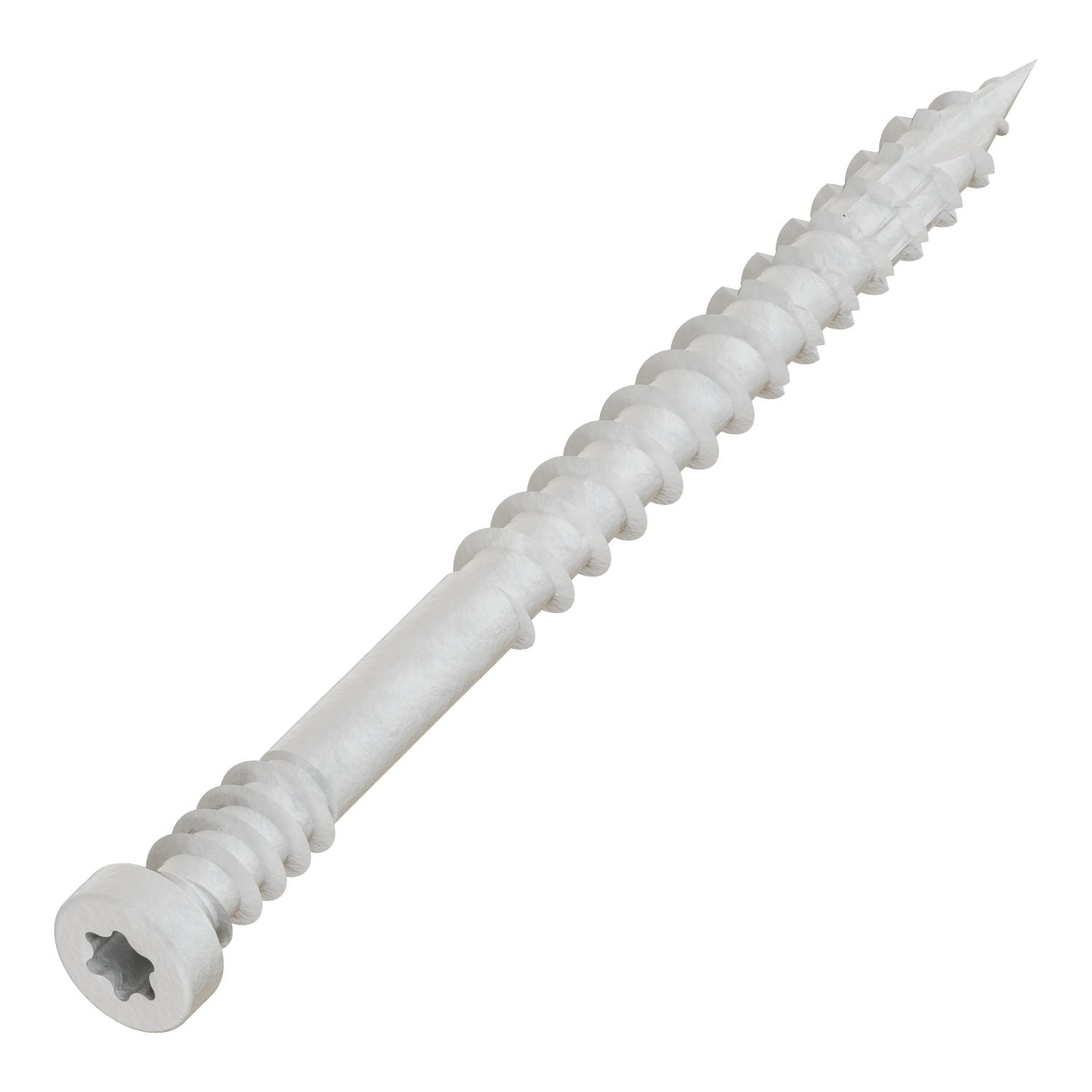 Simpson Strong-Tie FT07200R100W Finish Trim Screw,  #7 x 2-in. T10, Trim-Head, Quik Guard, White, 100-Pack