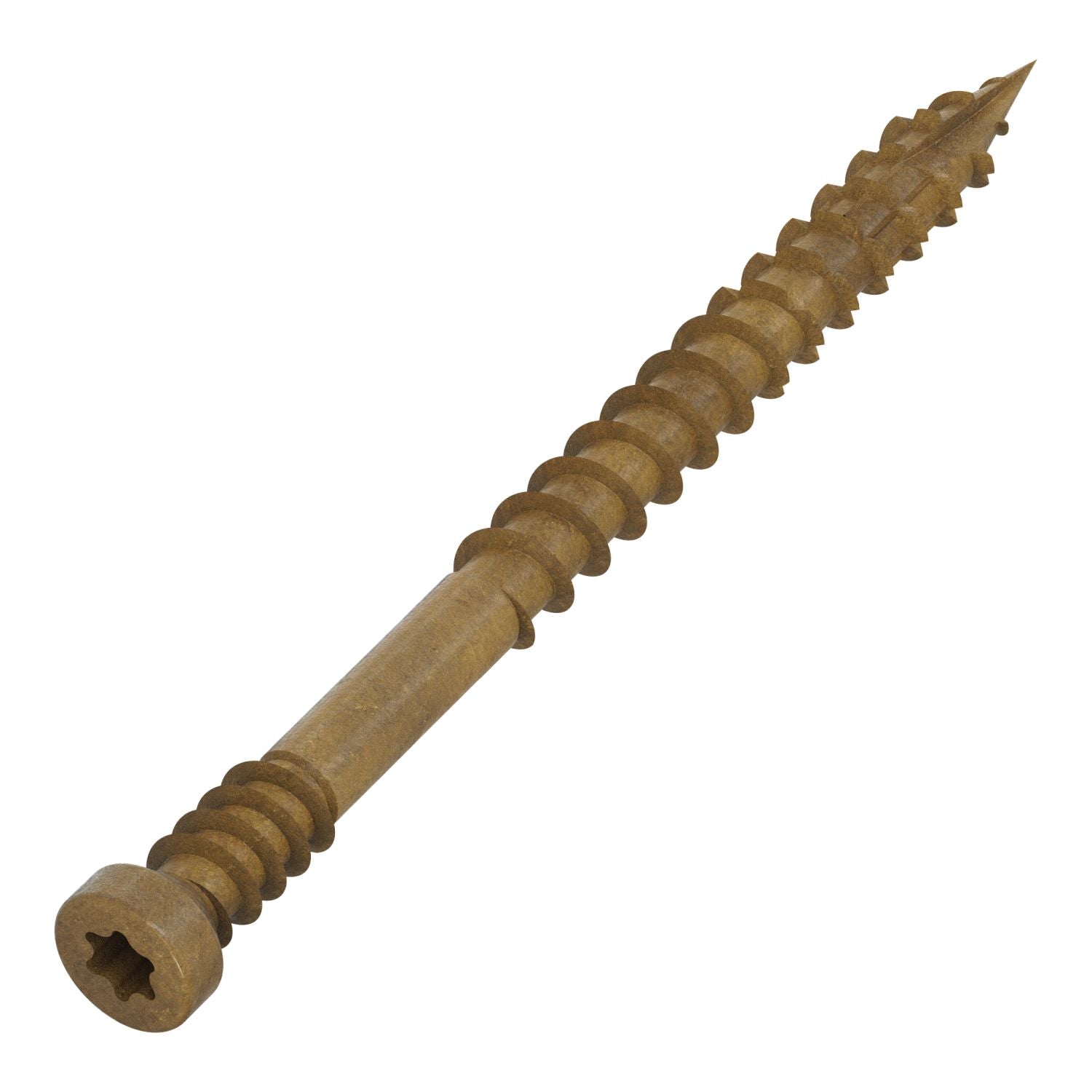 Simpson Strong-Tie FT07200R450 Finish Trim Screw,  #7 x 2-in. T10, Trim-Head, Quik Guard, Tan, 450-Pack