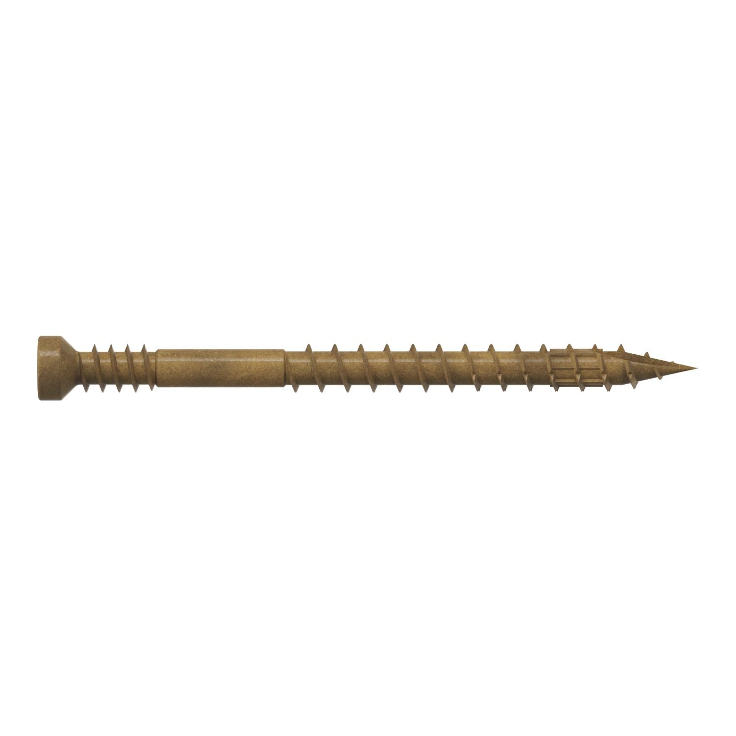Simpson Strong-Tie FT07200R450 Finish Trim Screw,  #7 x 2-in. T10, Trim-Head, Quik Guard, Tan, 450-Pack