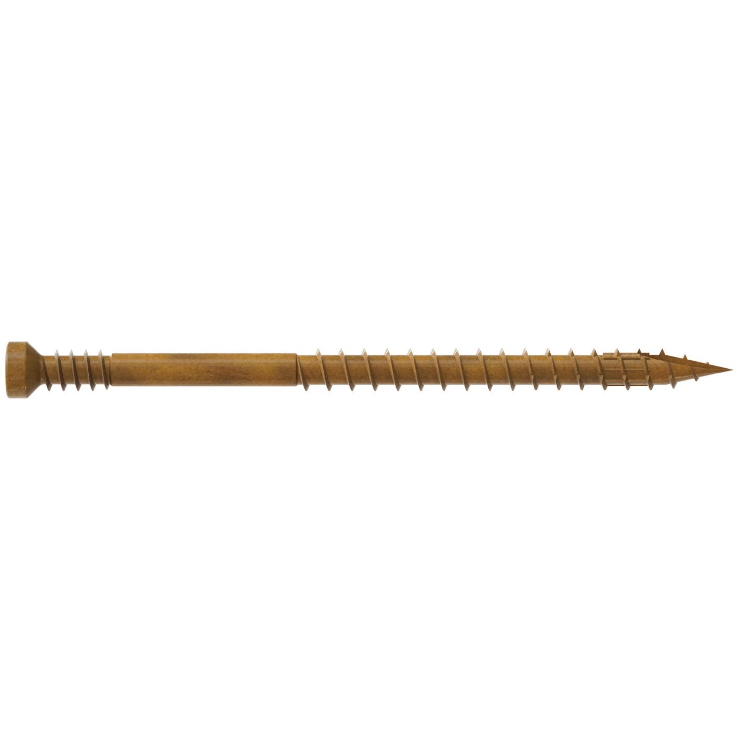 Simpson Strong-Tie FT07212MB Finish Trim Screw,  #7 x 2-1/2-in. T10, Trim-Head, Quik Guard, Tan, 1750-Pack