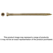 Simpson Strong-Tie FT07212R100 Finish Trim Screw,  #7 x 2-1/2-in. T10, Trim-Head, Quik Guard, Tan, 100-Pack