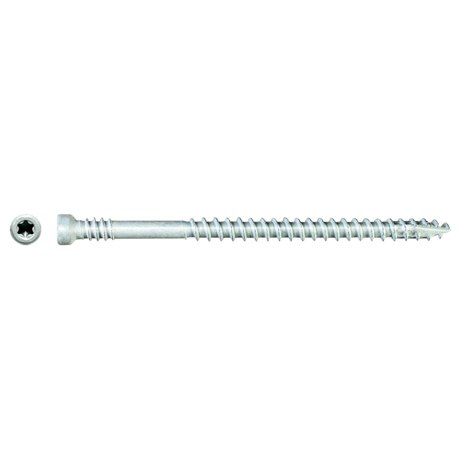 Simpson Strong-Tie FT07212R400W Finish Trim Screw,  #7 x 2-1/2-in. T10, Trim-Head, Quik Guard, White, 400-Pack