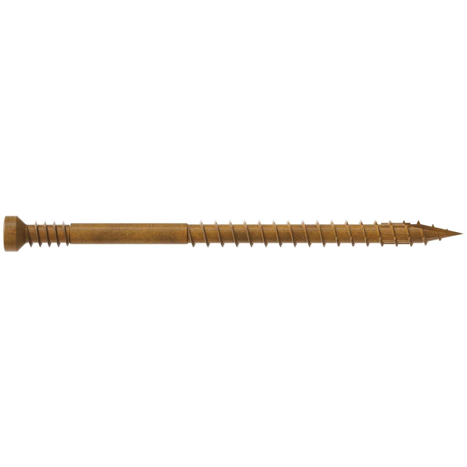 Simpson Strong-Tie FT07212R400 Finish Trim Screw,  #7 x 2-1/2-in. T10, Trim-Head, Quik Guard, Tan, 400-Pack