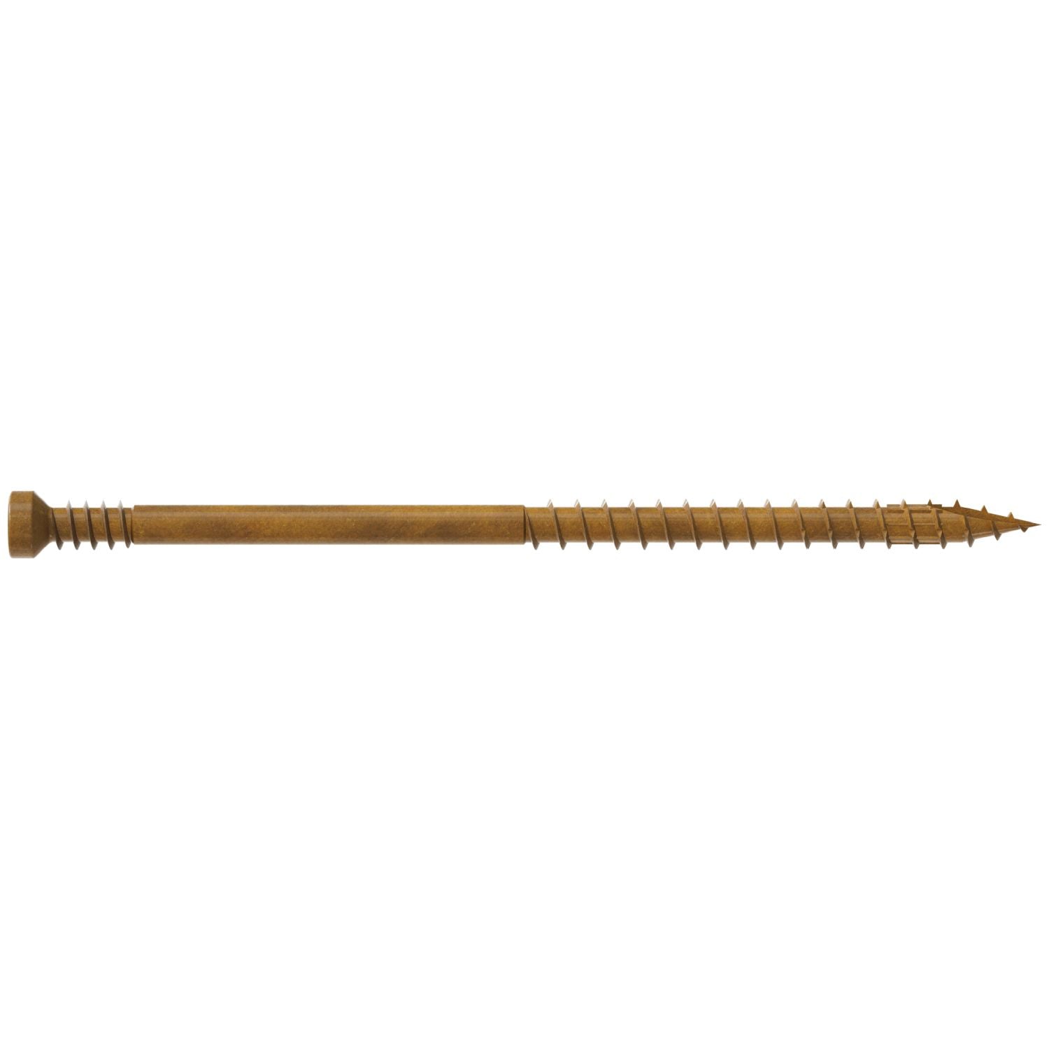Simpson Strong-Tie FT07300MB Finish Trim Screw,  #7 x 3-in. T10, Trim-Head, Quik Guard, Tan, 1750-Pack