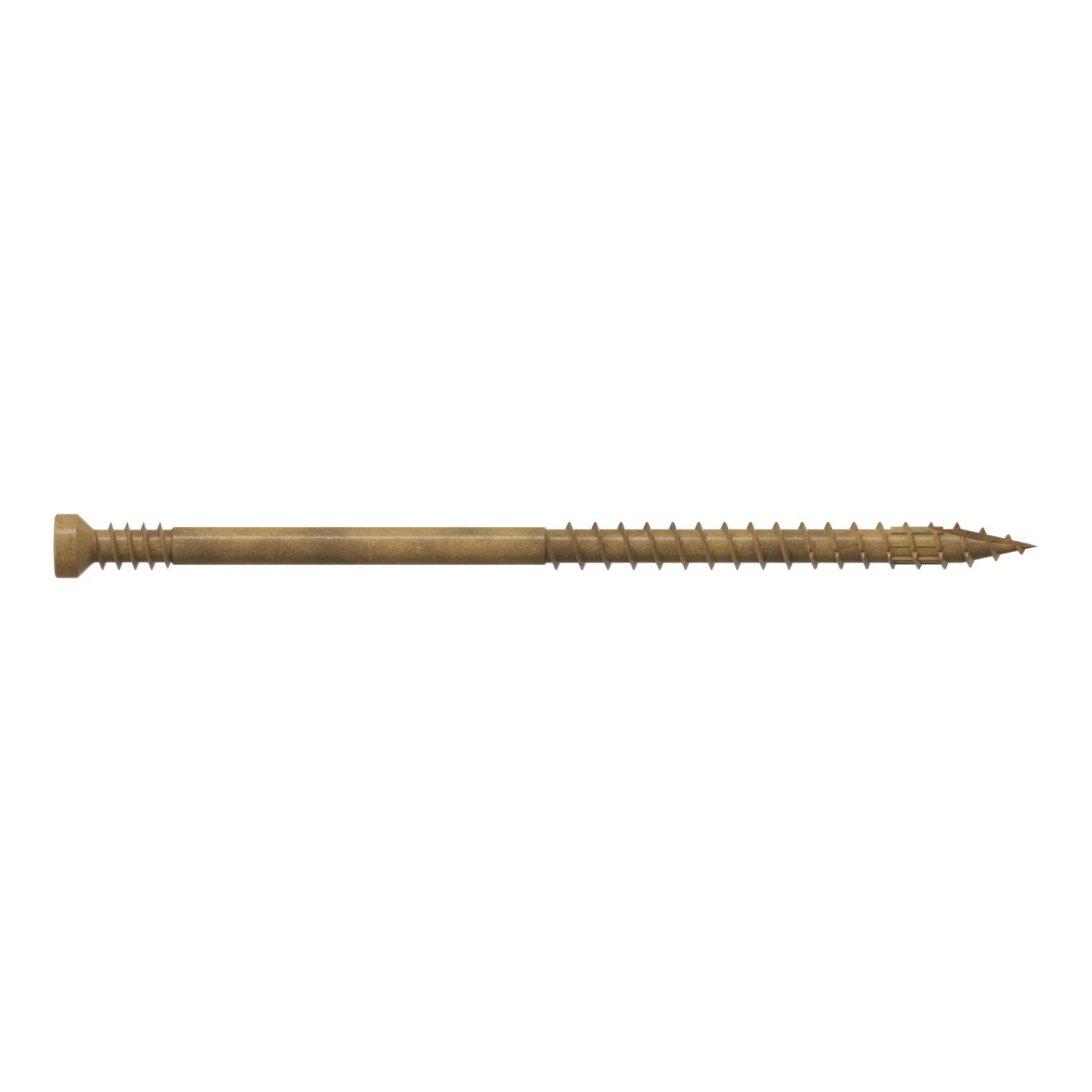 Simpson Strong-Tie FT07300MB Finish Trim Screw,  #7 x 3-in. T10, Trim-Head, Quik Guard, Tan, 1750-Pack