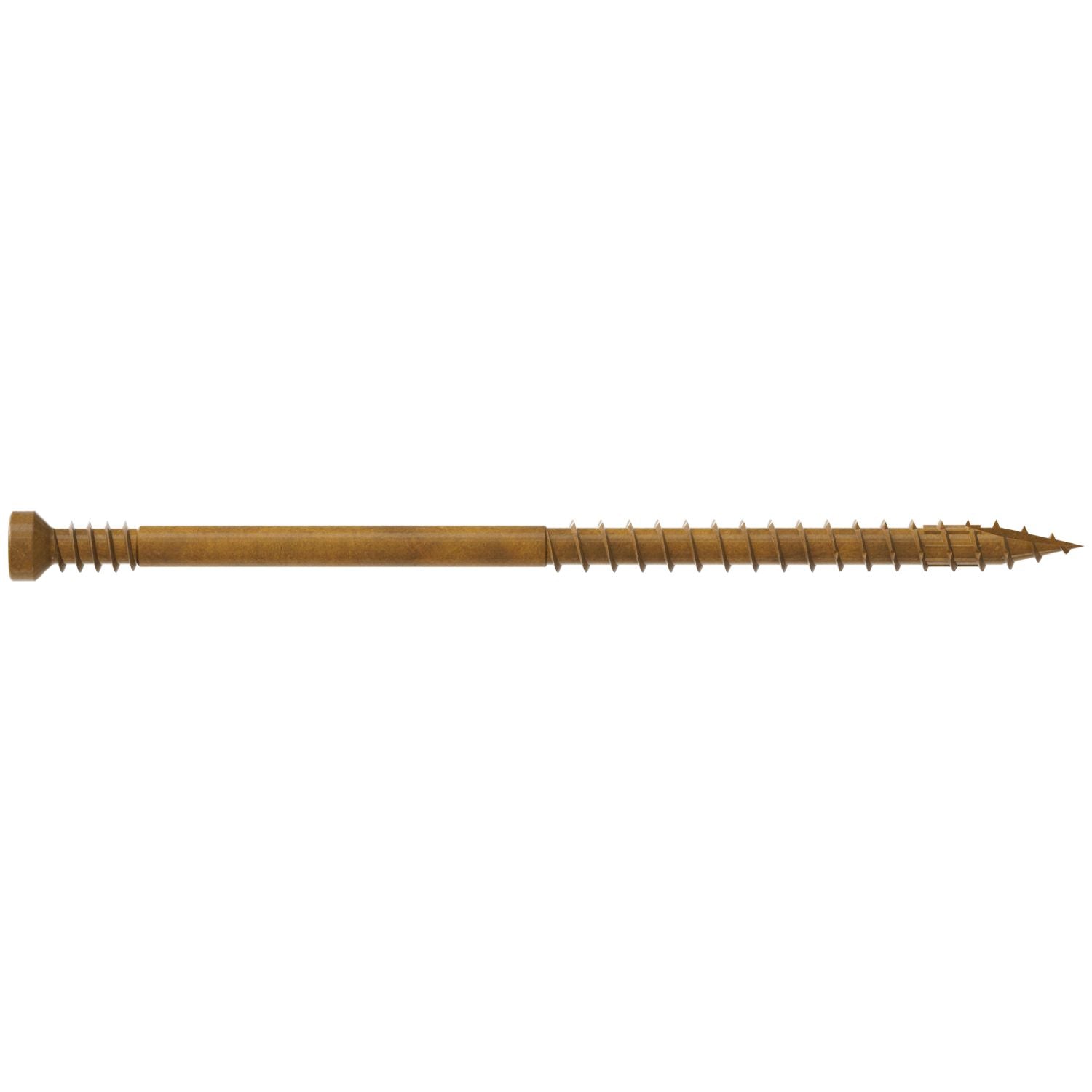 Simpson Strong-Tie FT07300R300 Finish Trim Screw,  #7 x 3-in. T10, Trim-Head, Quik Guard, Tan, 300-Pack
