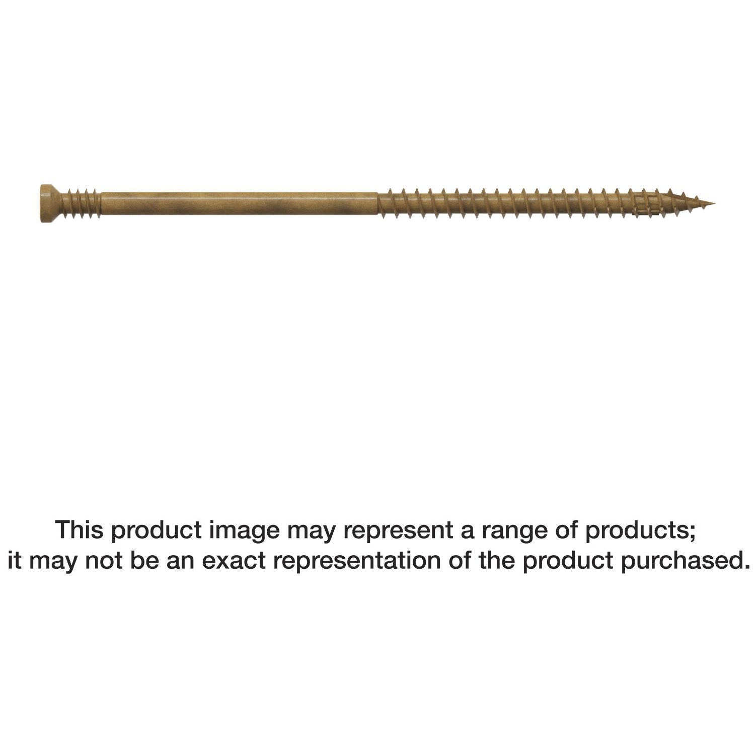 Simpson Strong-Tie FT09400R50 Finish Trim Screw,  #9 x 4-in. T15, Trim-Head, Quik Guard, Tan, 50-Pack