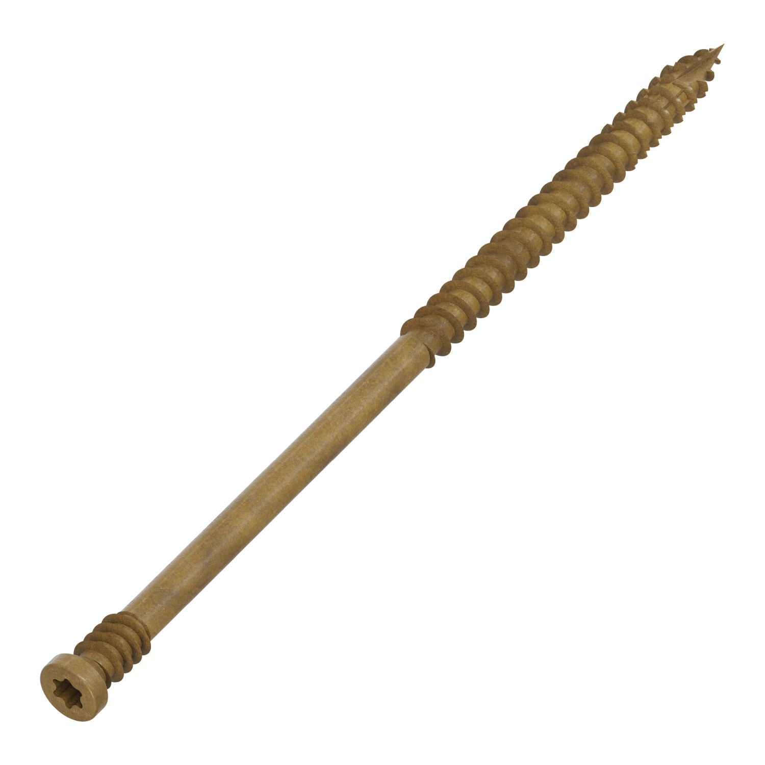 Simpson Strong-Tie FT09400R50 Finish Trim Screw,  #9 x 4-in. T15, Trim-Head, Quik Guard, Tan, 50-Pack
