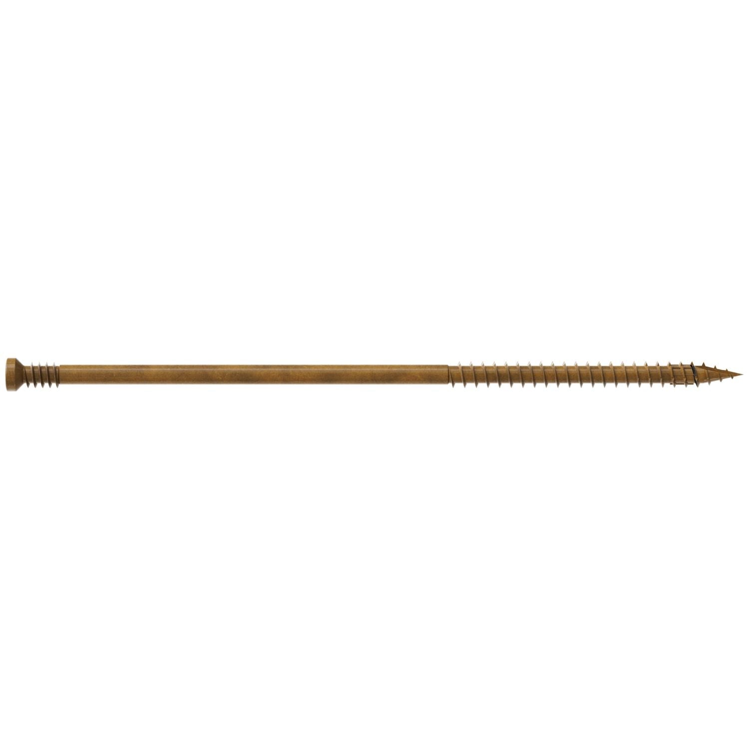 Simpson Strong-Tie FT09500MB Finish Trim Screw,  #9 x 5-in. T15, Trim-Head, Quik Guard, Tan, 500-Pack