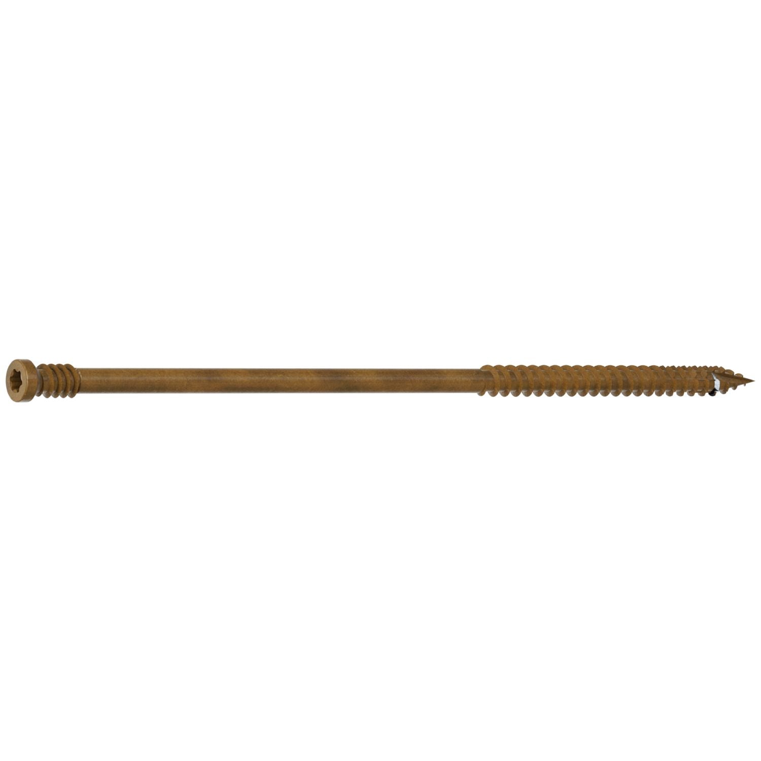 Simpson Strong-Tie FT09500MB Finish Trim Screw,  #9 x 5-in. T15, Trim-Head, Quik Guard, Tan, 500-Pack