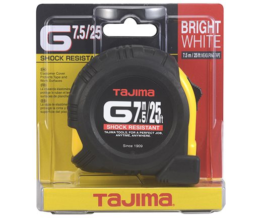 Tajima G-25/7.5mBW G-Series Standard and Metric Scale 25-ft. 75m Tape Measure