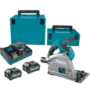 Makita 40V max XGT Brushless 6-1/2" AWS Plunge Track Saw 4.0Ah Kit w/ 2-Batteries
